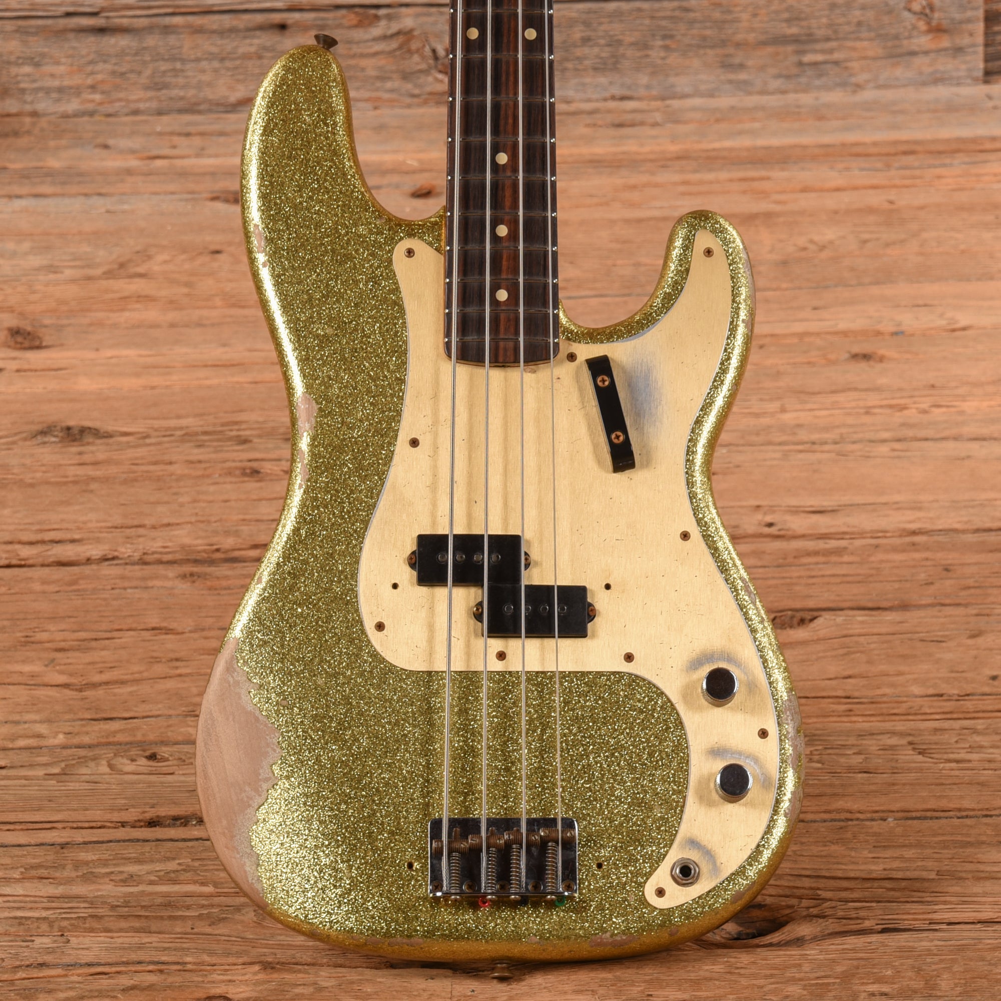 Fender Custom Shop '59 Precision Bass Heavy Relic Gold Sparkle 2022