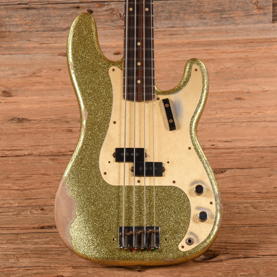 Fender Custom Shop '59 Precision Bass Heavy Relic Gold Sparkle 2022