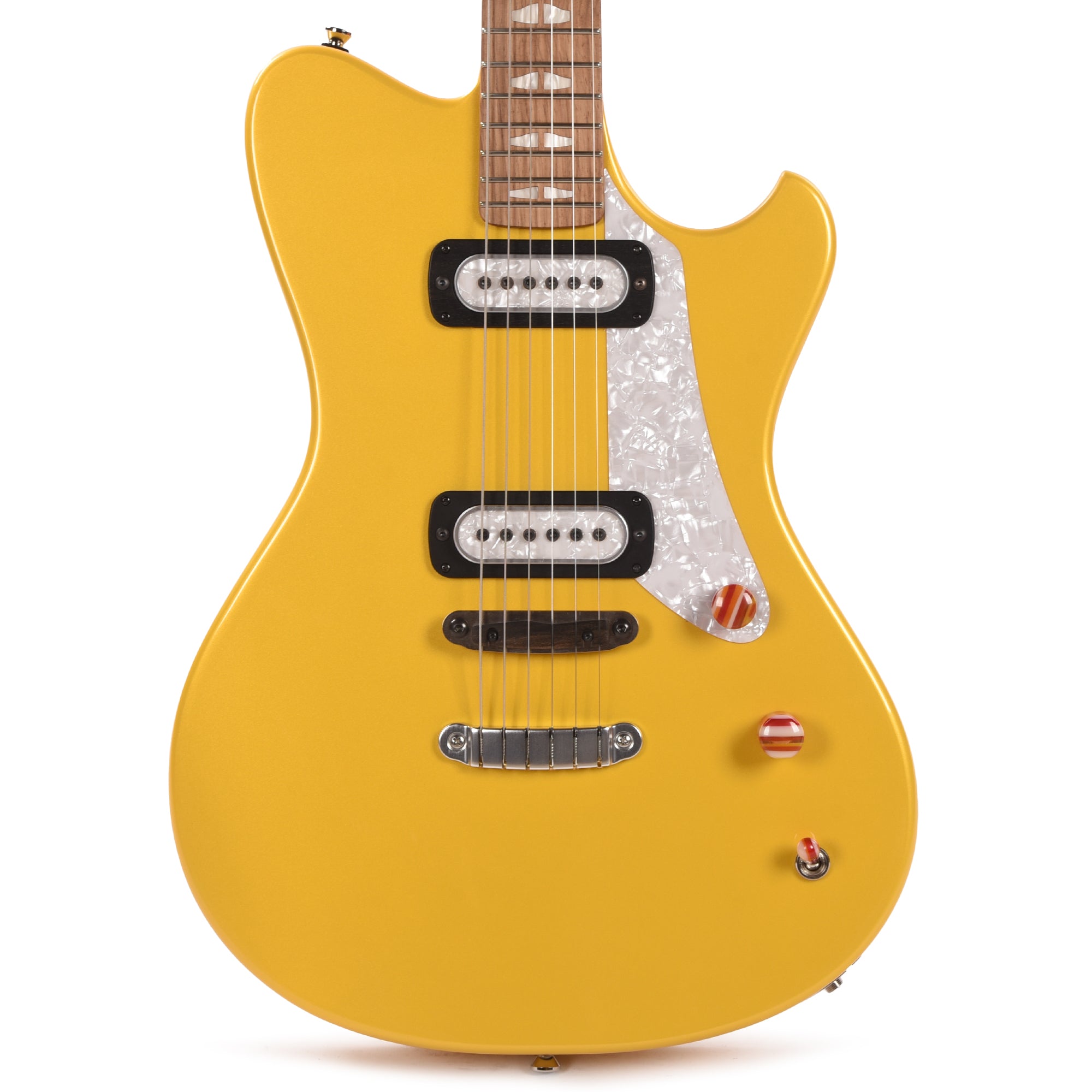Powers Electric A-Type Saffron Yellow Metallic Hard Tail w/PF42 Pickups