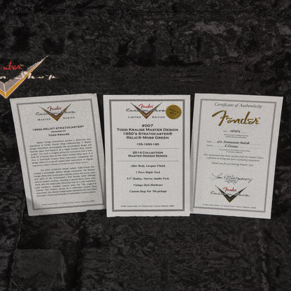 Fender Custom Shop Todd Krause Master Design '50s Stratocaster Relic Moss Green 2014