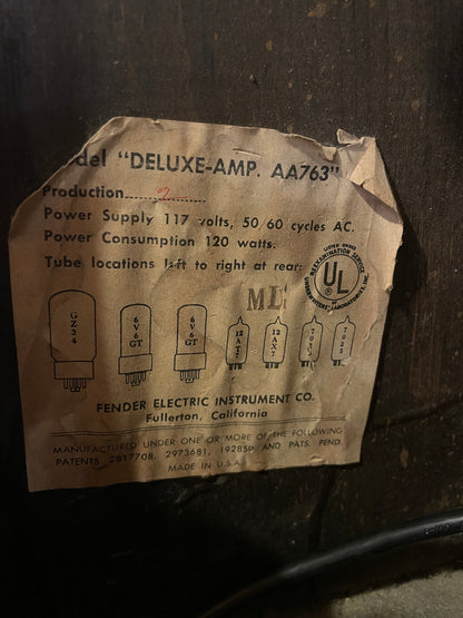 Fender Deluxe 2-Channel 20-Watt 1x12" Guitar Combo Amp  1963