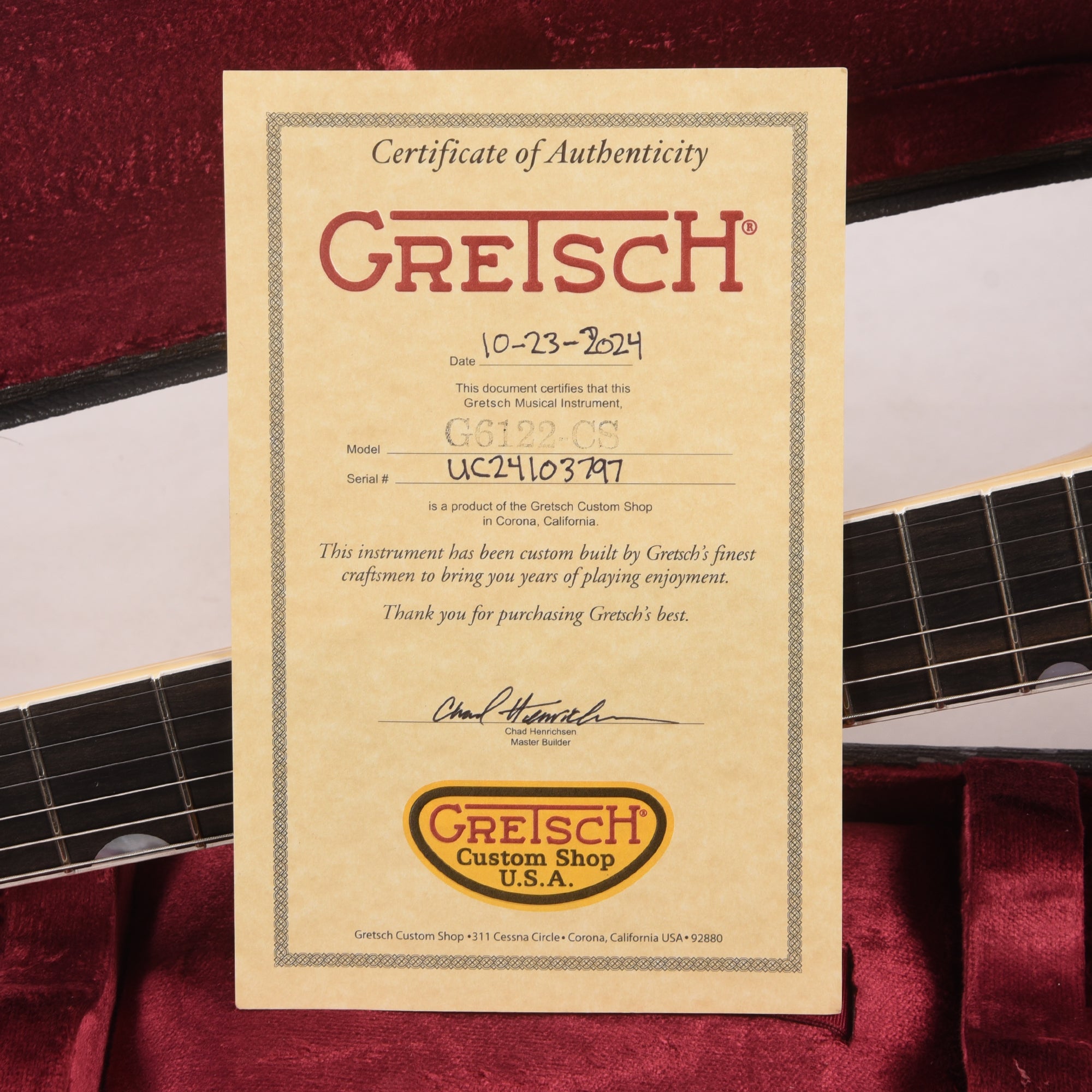 Gretsch Custom Shop G6122-62 Chet Atkins Country Gentleman Relic Antigua Burst Master Built by Chad Henrichsen