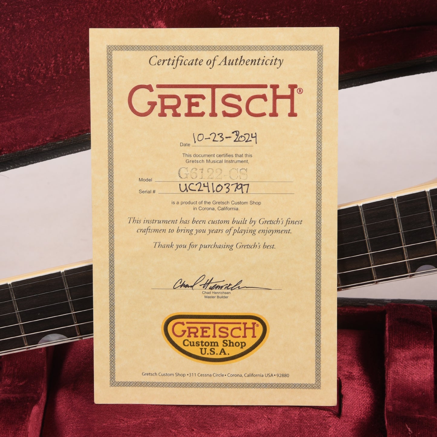 Gretsch Custom Shop G6122-62 Chet Atkins Country Gentleman Relic Antigua Burst Master Built by Chad Henrichsen