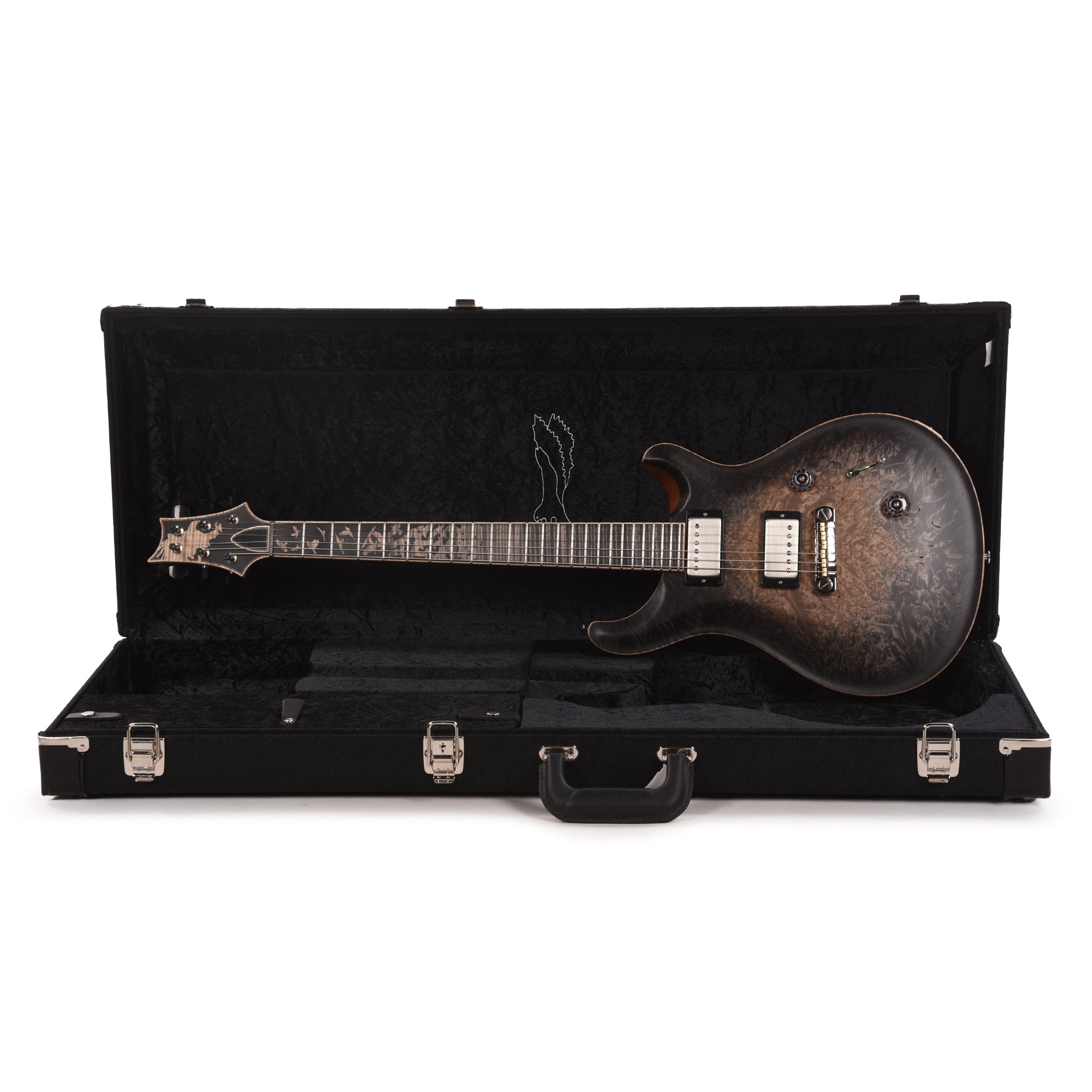PRS Private Stock #11756 Custom 24 Stoptail Maple Burl/African Mahogany Frost Bite Glow w/Stained Curly Maple Neck & Reverse Birds of a Feather Inlay