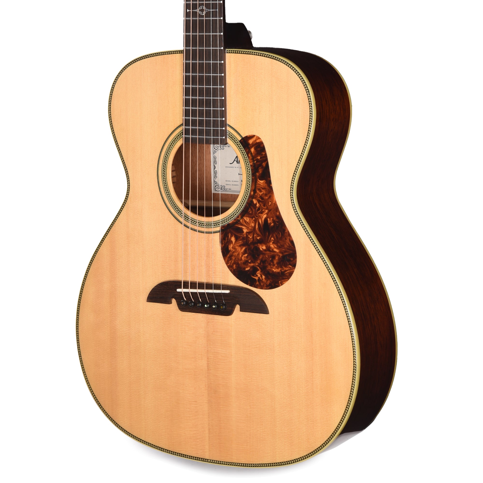 Alvarez MF60 Masterworks Folk/OM Solid AAA Sitka Spruce/Solid African Mahogany Natural w/Herringbone