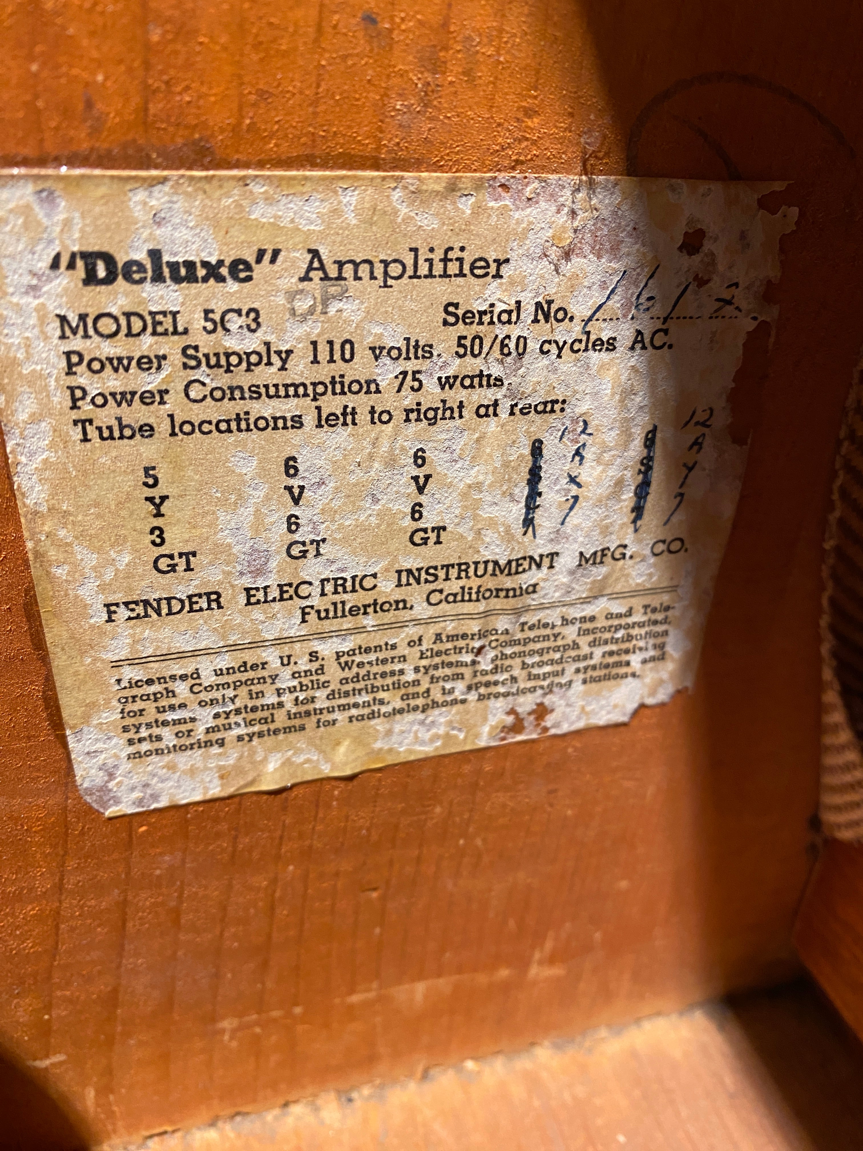 Fender Deluxe 5C3 Wide Panel 10-Watt 1x12