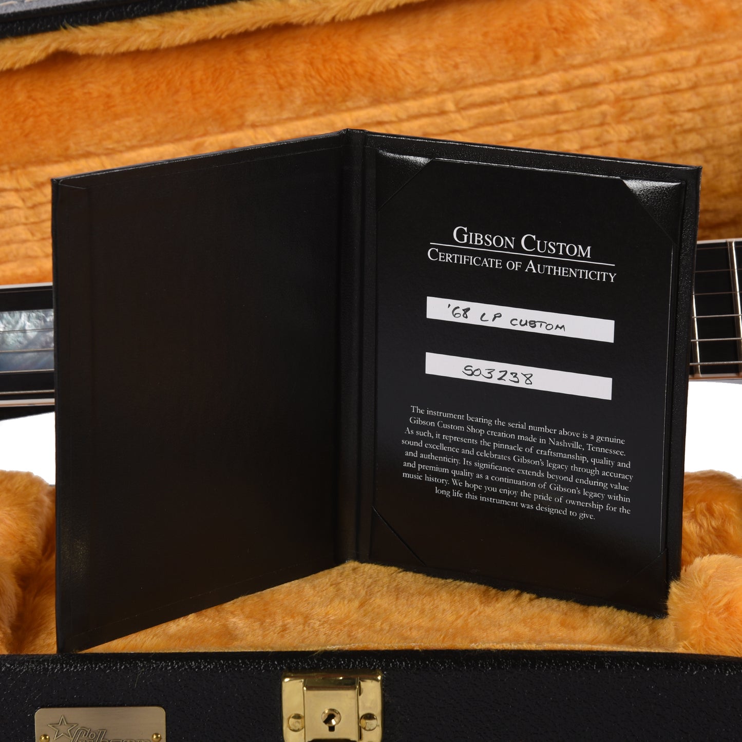 Gibson Custom Shop 1968 Les Paul Custom "CME Spec" Ebony VOS w/Chambered Body