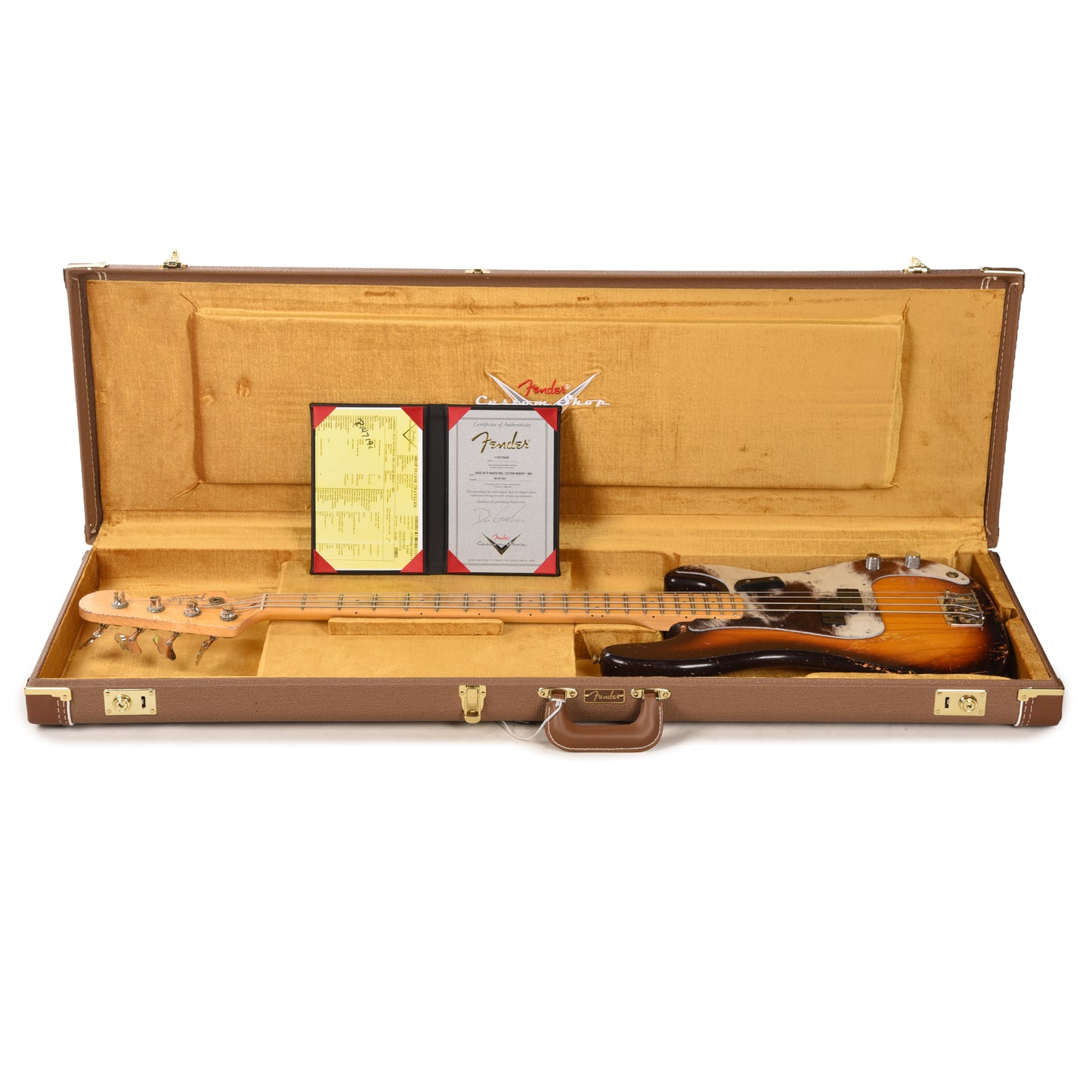 Fender Custom Shop 1959 Precision Bass Relic Chocolate 3-Color Sunburst w/El Dorado Cowhide Pickguard Master Built by Dennis Galuszka