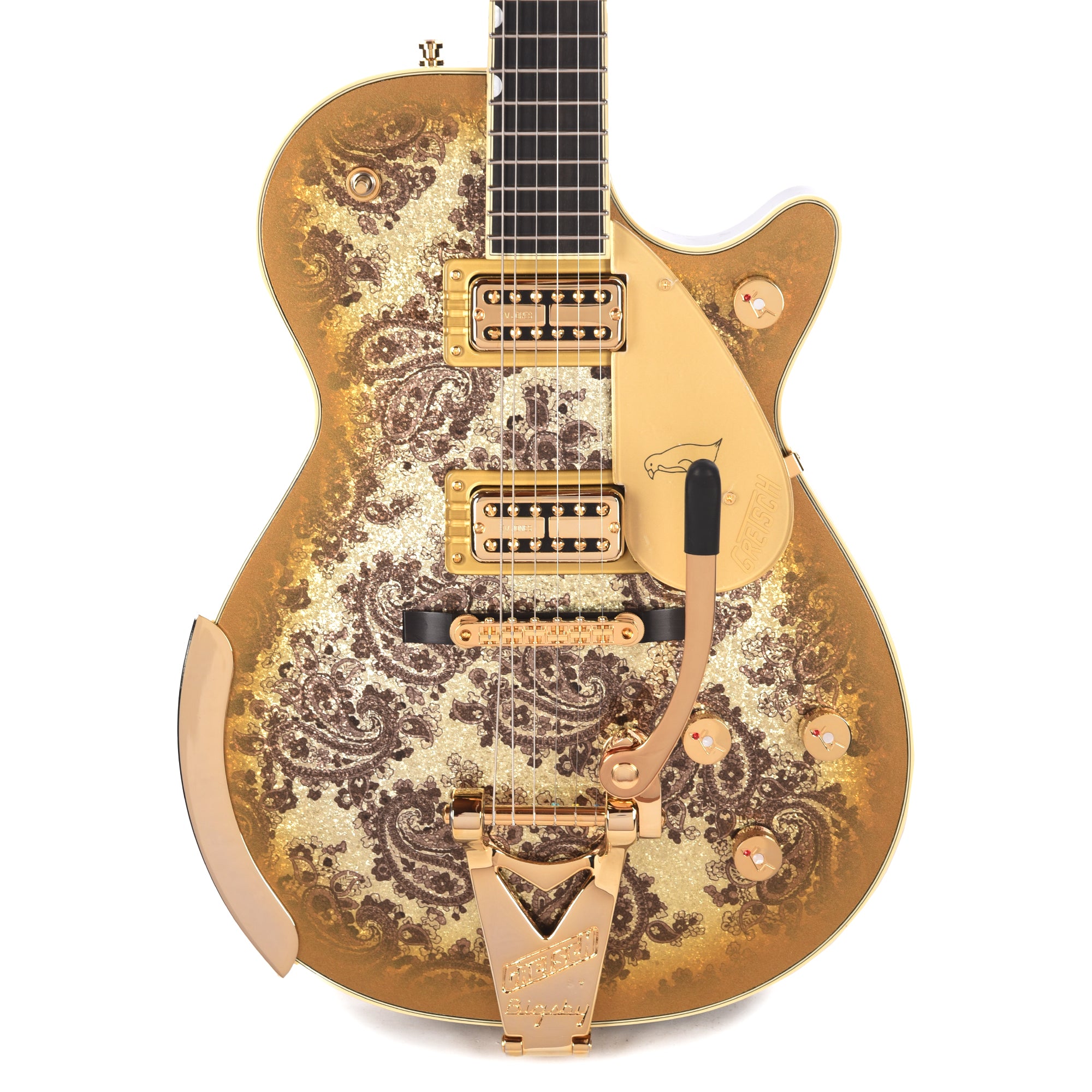 Gretsch Limited Edition G6134TG Paisley Penguin with String-Thru Bigsby Gold Paisley