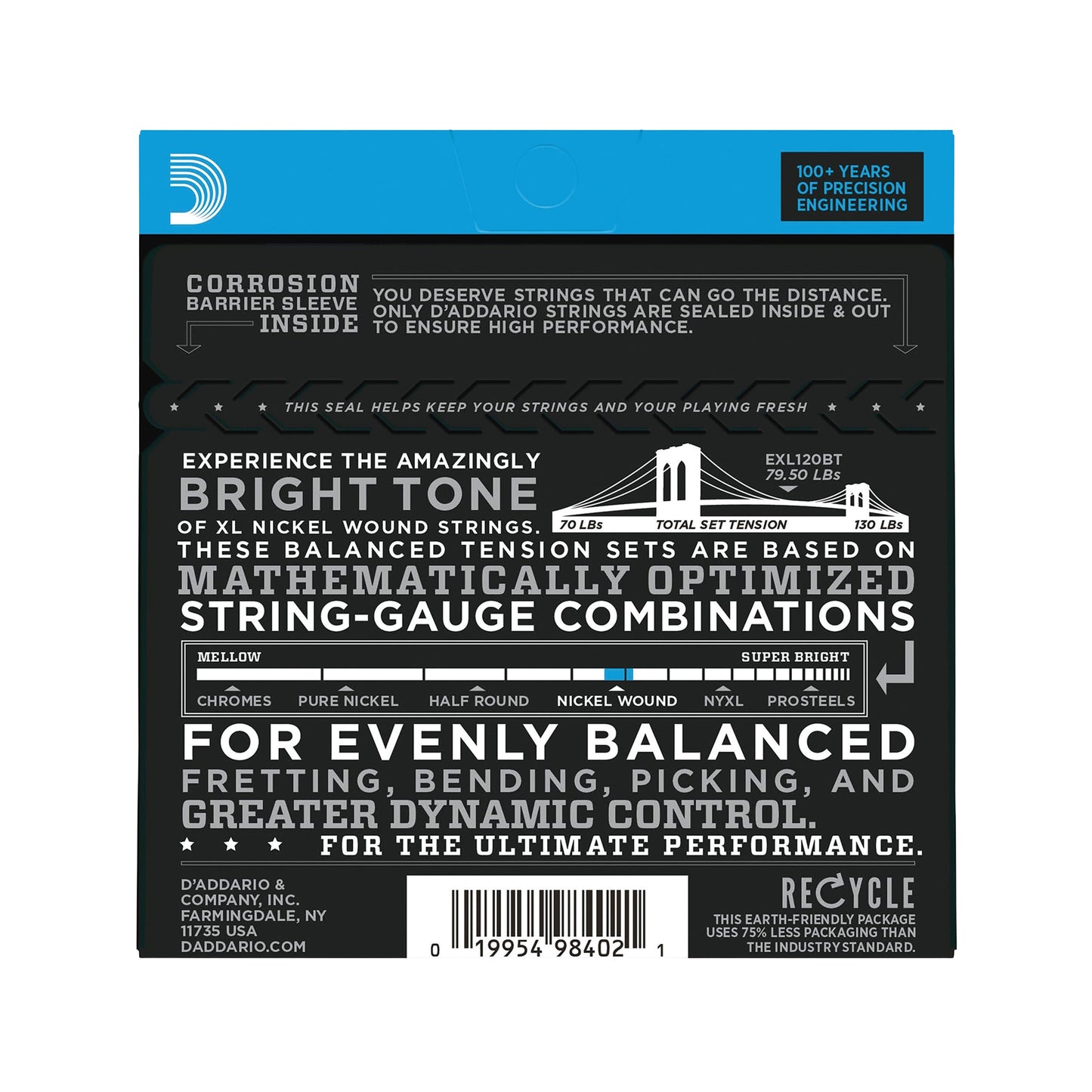 D'Addario EXL115BT Balanced Tension Electric 11-50 Medium