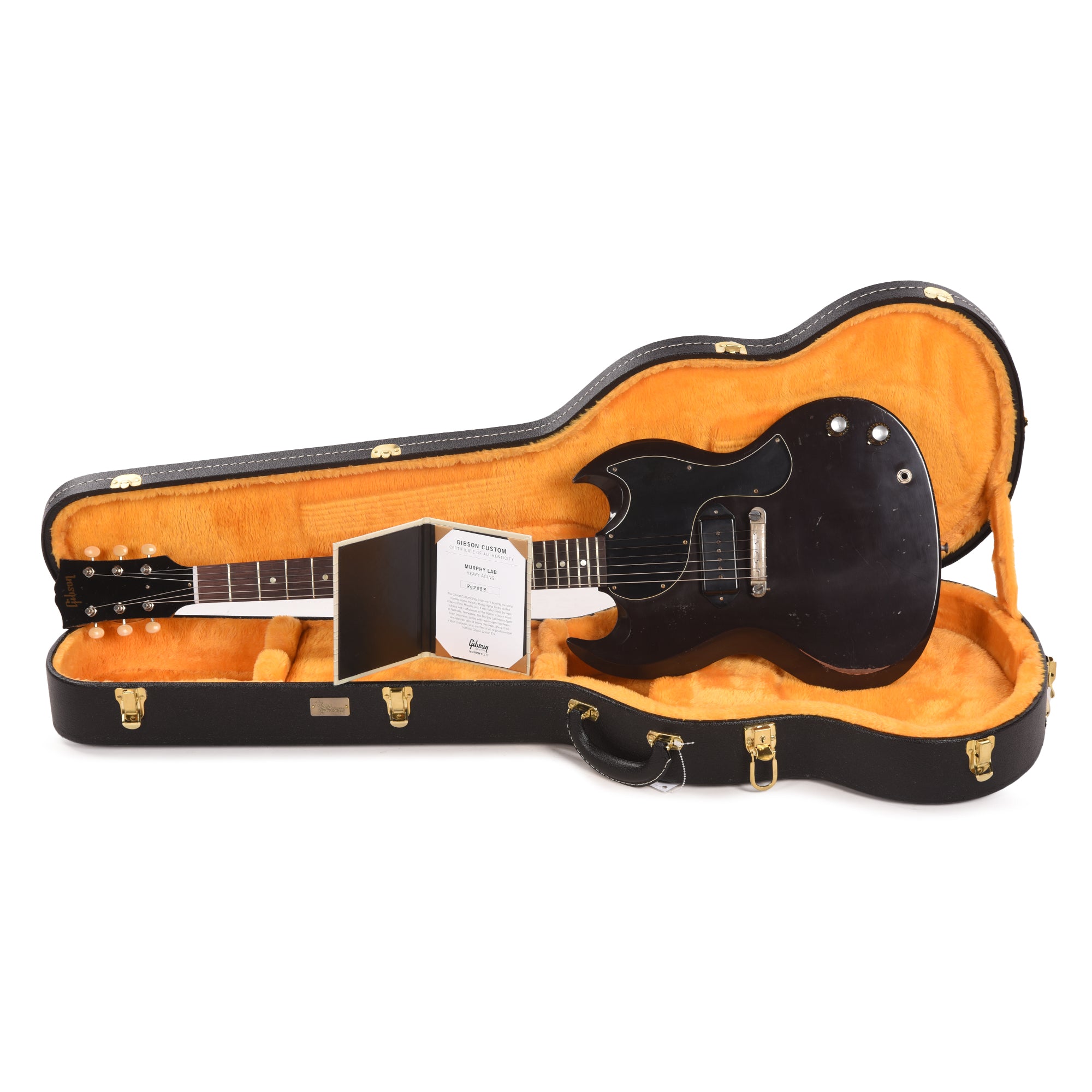 Gibson Custom Shop 1963 SG Junior Oxblood Murphy Lab Heavy Aged w/Lightning Bar