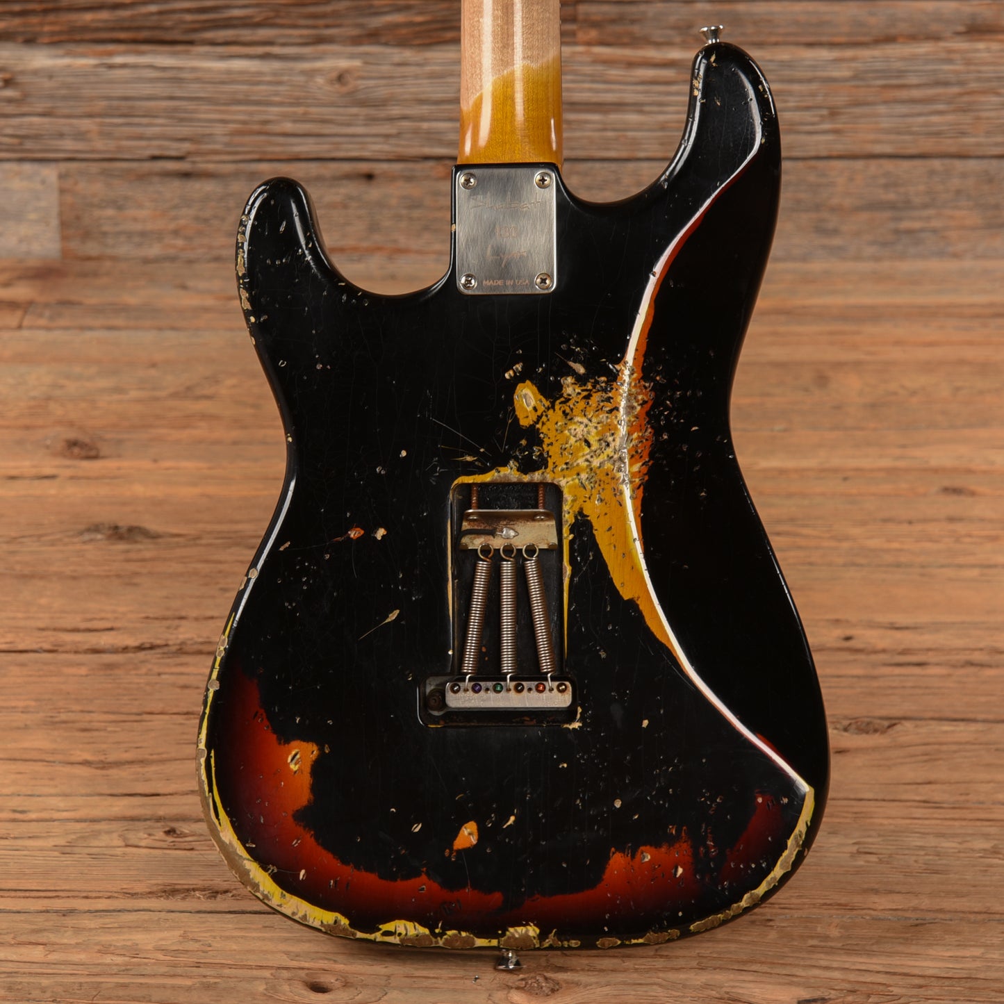 Shabat Lynx HSS Black Over 3-Tone Sunburst Relic 2022