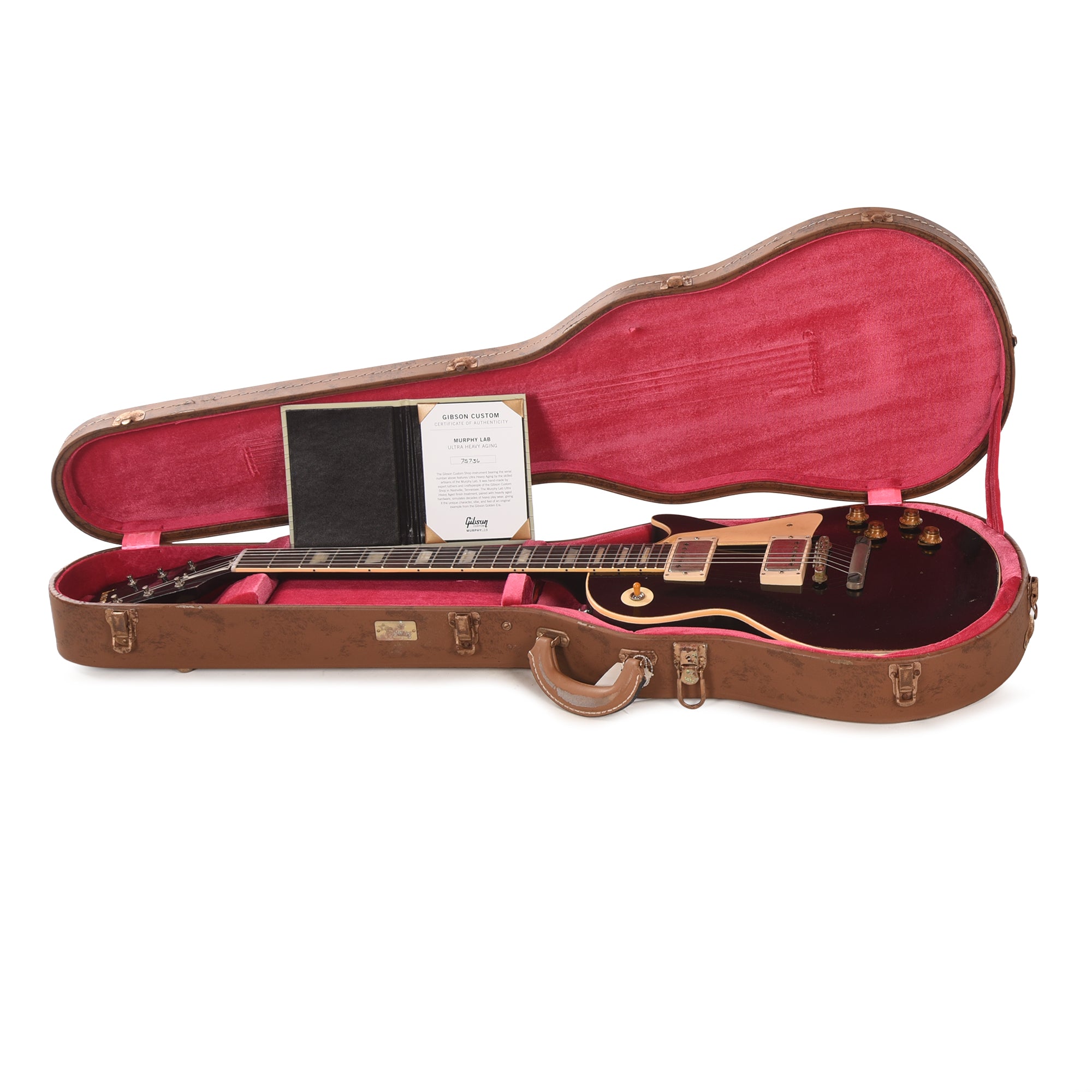 Gibson Custom Shop 1957 Les Paul Standard Ebony Over All Double Gold Murphy Lab Ultra Heavy Aged