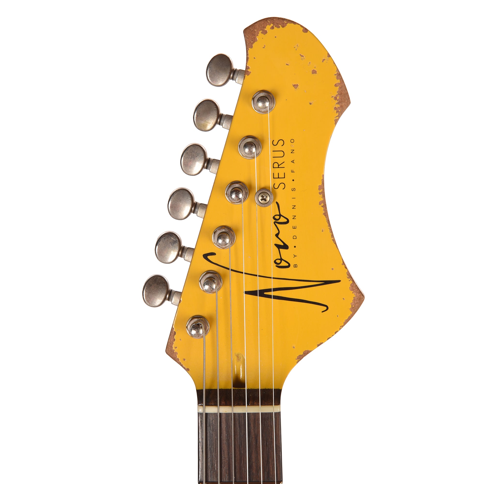 Novo Serus J Vandalism Yellow Over '64 3-Tone Burst Distress w/Fralin P-90 Pickups