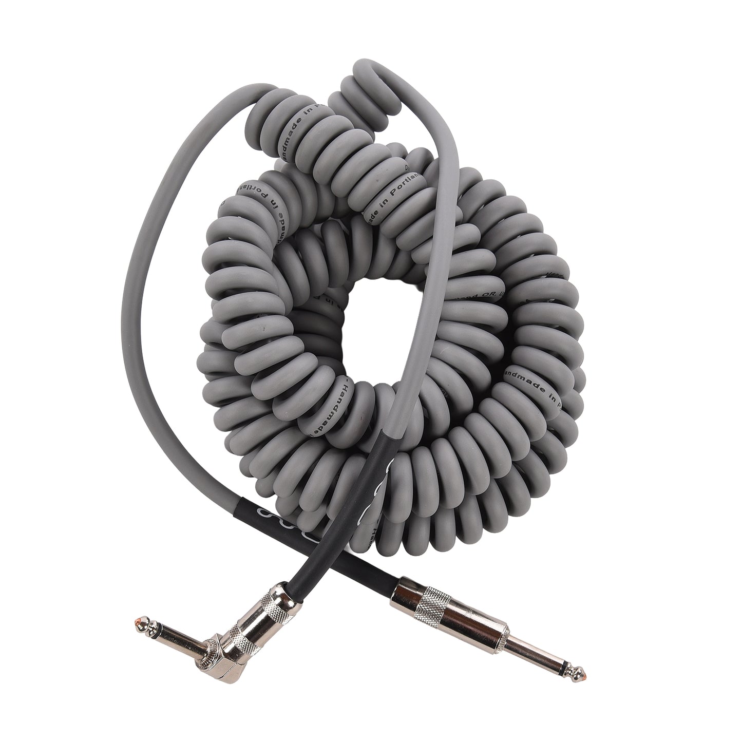 Divine Noise Curly Instrument Cable 30' Straight/Right Angle Gray