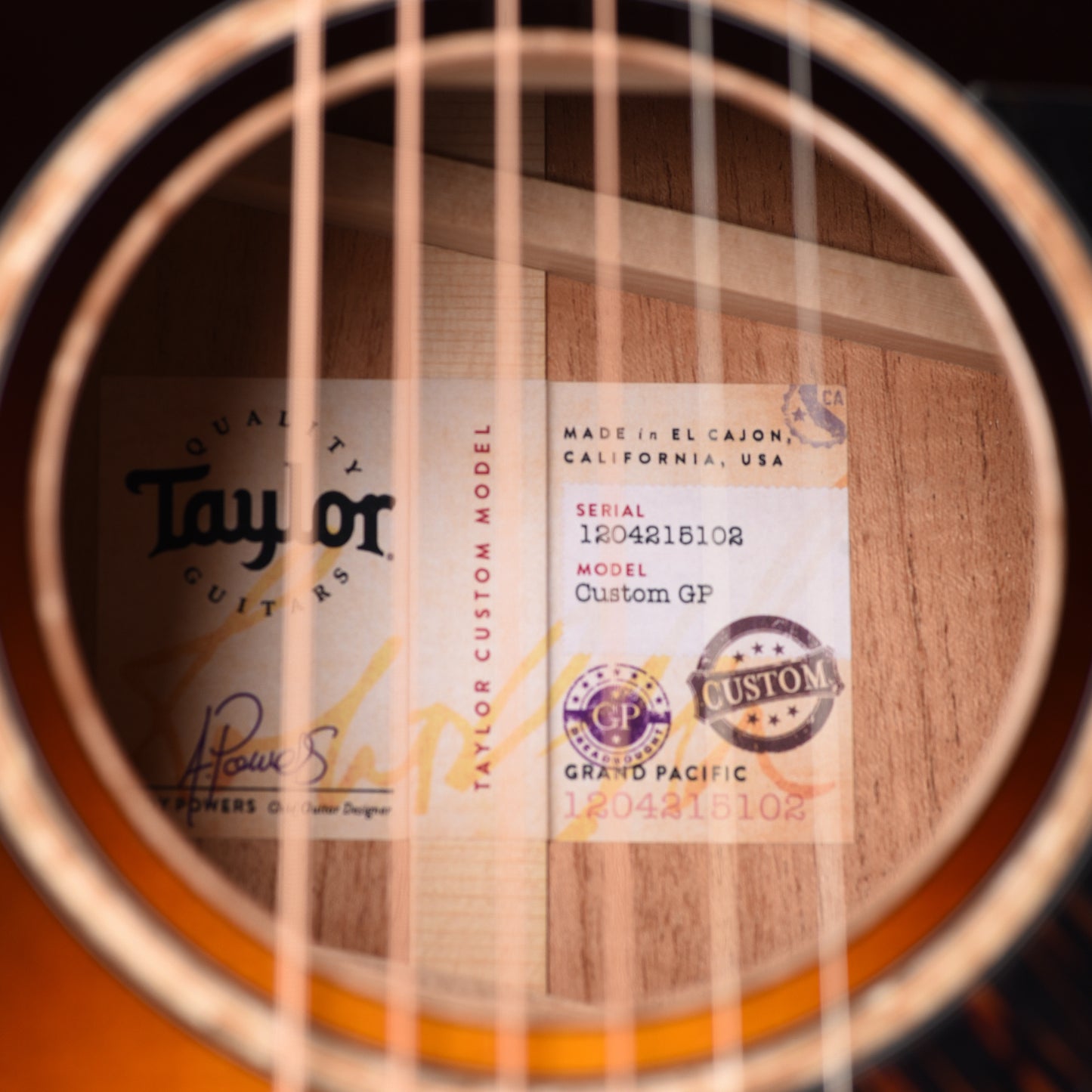 Taylor Custom Grand Pacific European Spruce/Mahogany Vintage Sunburst Top w/Figured Maple Binding