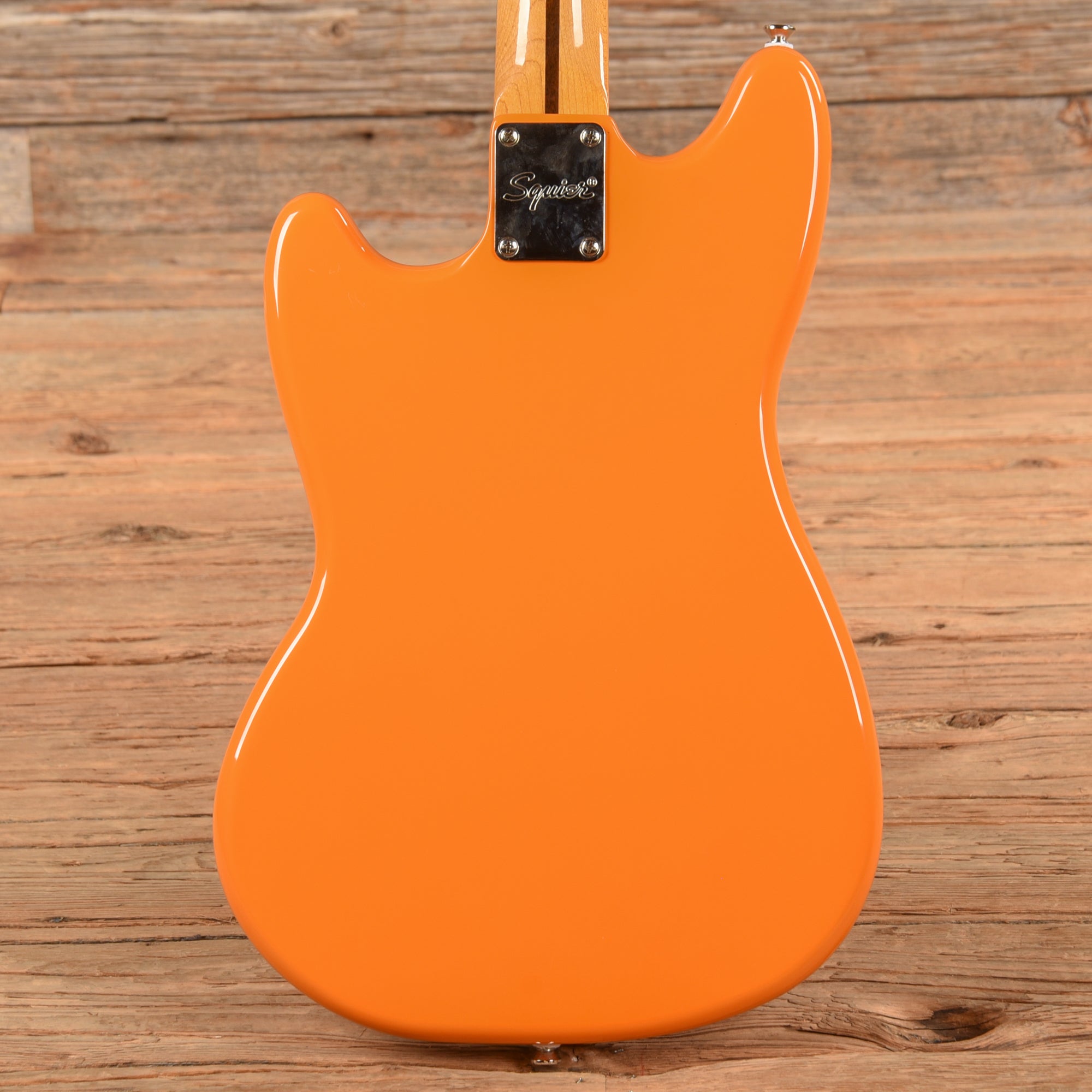 Squier Classic Vibe '60s Competition Mustang Capri Orange w/Dakota Red Stripe