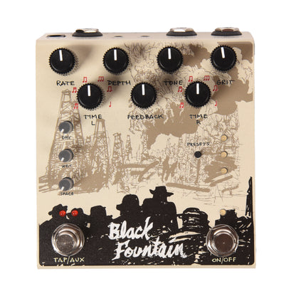 Old Blood Noise Black Fountain Stereo Delay Pedal Cream