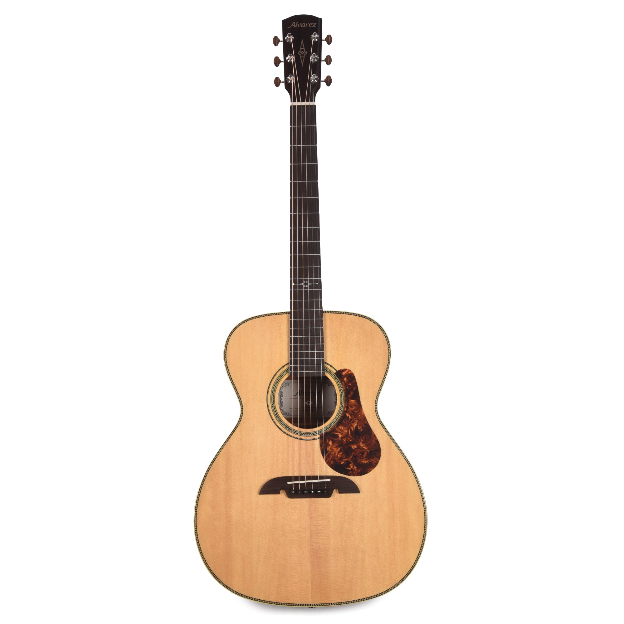 Alvarez MF60 Masterworks Folk/OM Solid AAA Sitka Spruce/Solid African Mahogany Natural w/Herringbone