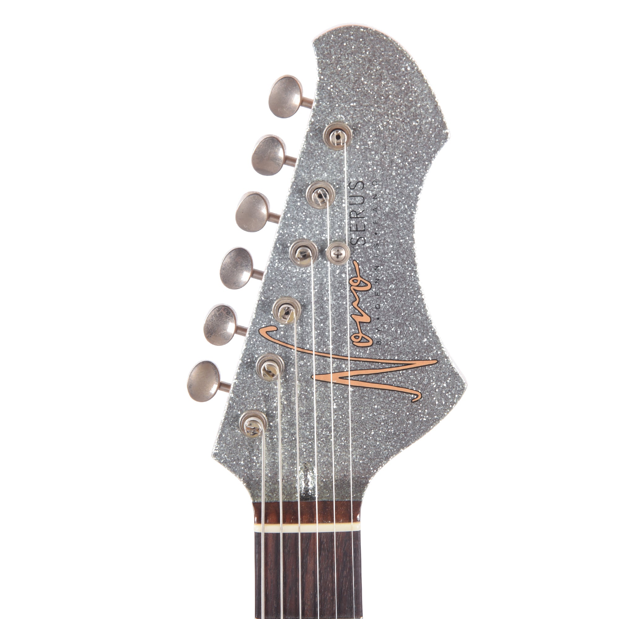 Novo Serus J Ice Blue Sparkle Light Distress w/Gold Plexi Pickguard and & Fralin P-90 Pickups