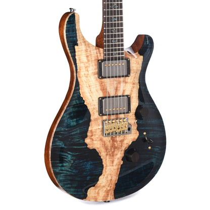 PRS Private Stock #11765 Custom 24 Spalted Maple/African Mahogany Blue Tourmaline w/Stained Curly Maple Inlays & Figured Mahogany Neck