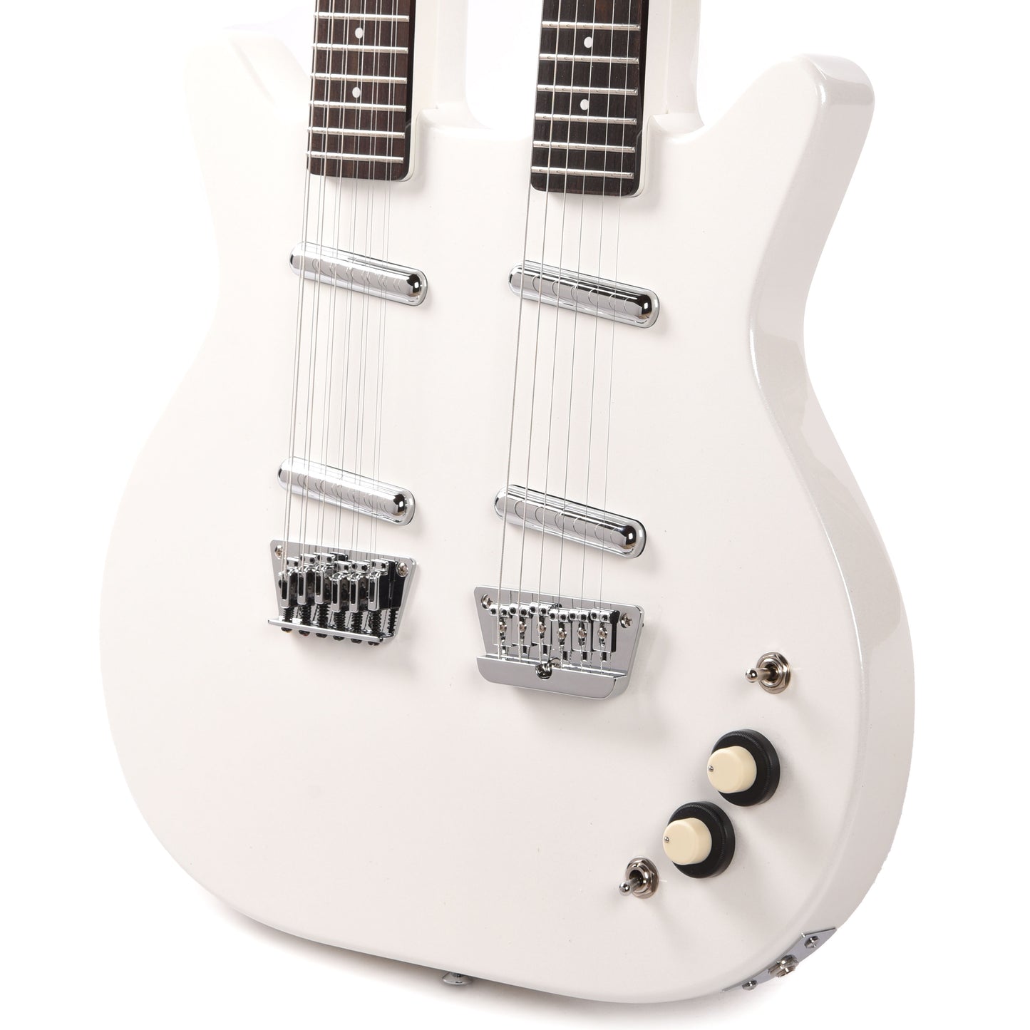 Danelectro Doubleneck 6/12 White Pearl