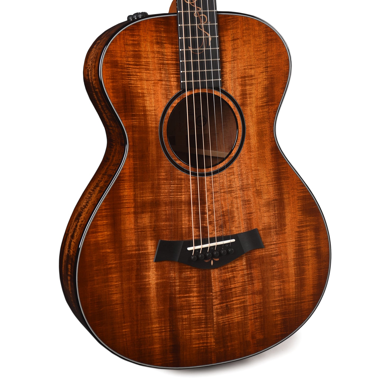 Taylor Custom Grand Concert 12-Fret Tasmanian Blackwood Antique Blonde w/Engraved Twist & Ocean Vine Inlays