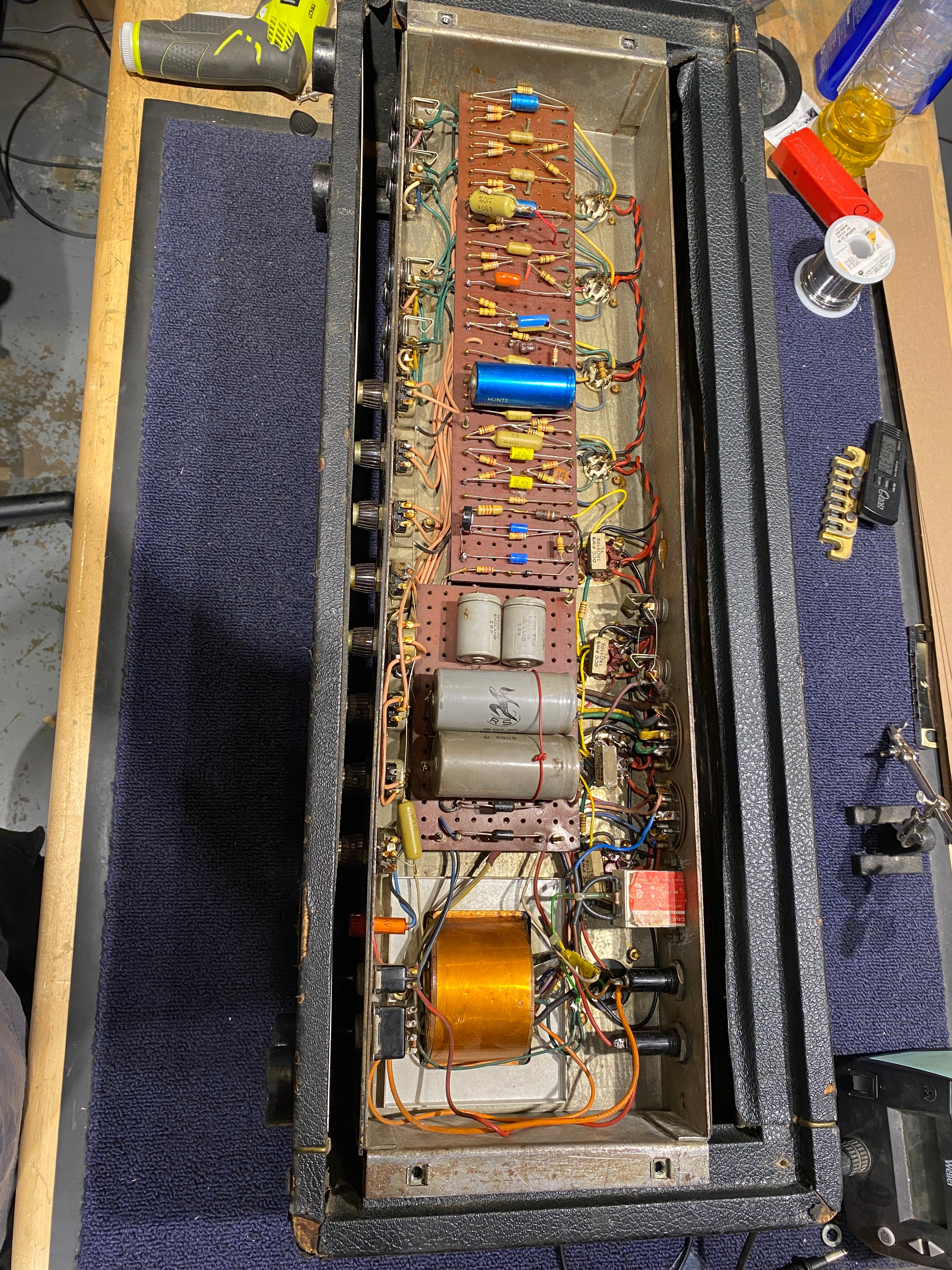 Marshall 68 Super PA White Rear Panel - Dave Amato of REO Speedwagon