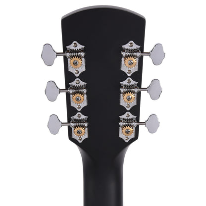 Orangewood Juniper Black Live Rubber Bridge Parlor Acoustic Guitar Lefty