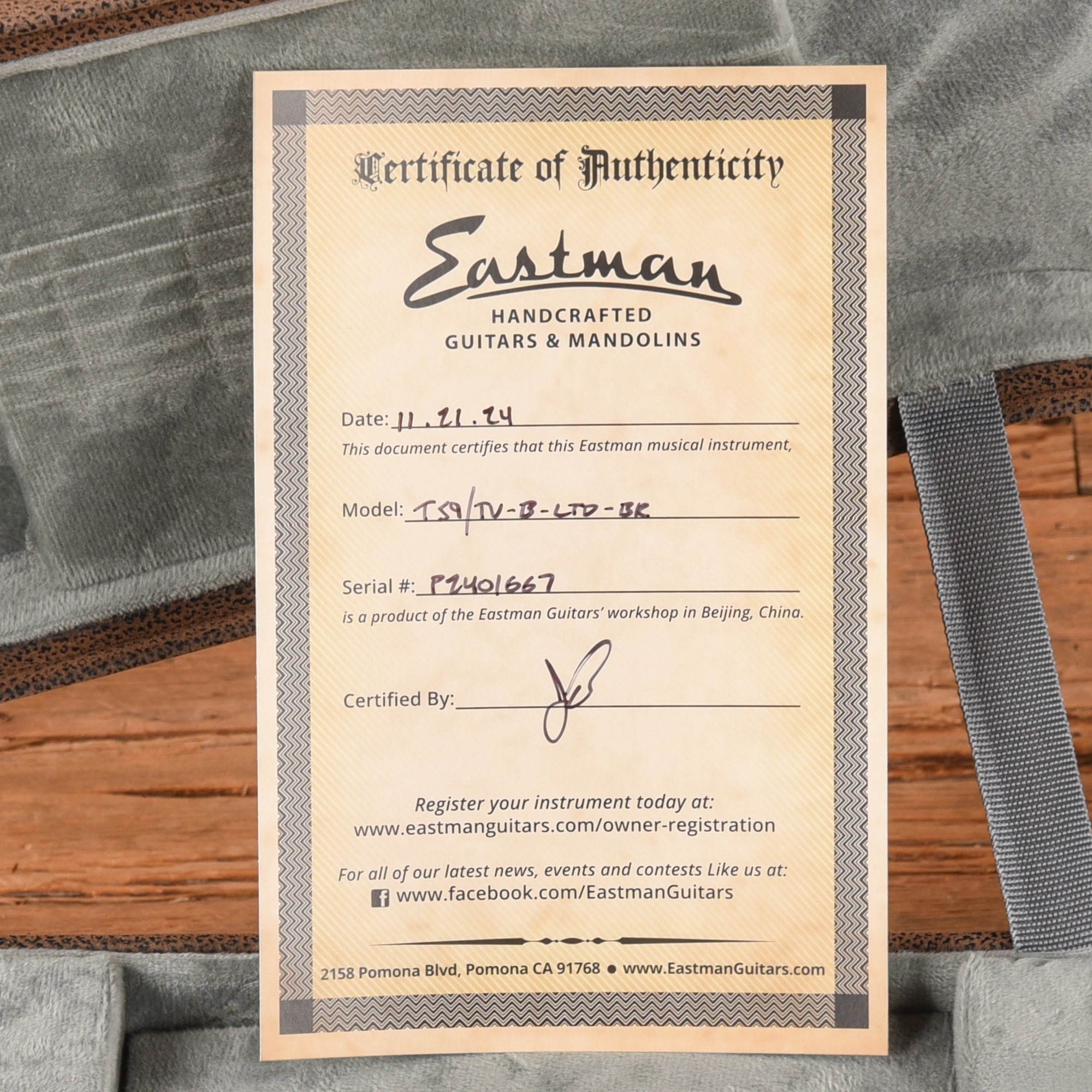 Eastman T59/TV-B Limited Edition Black 2025