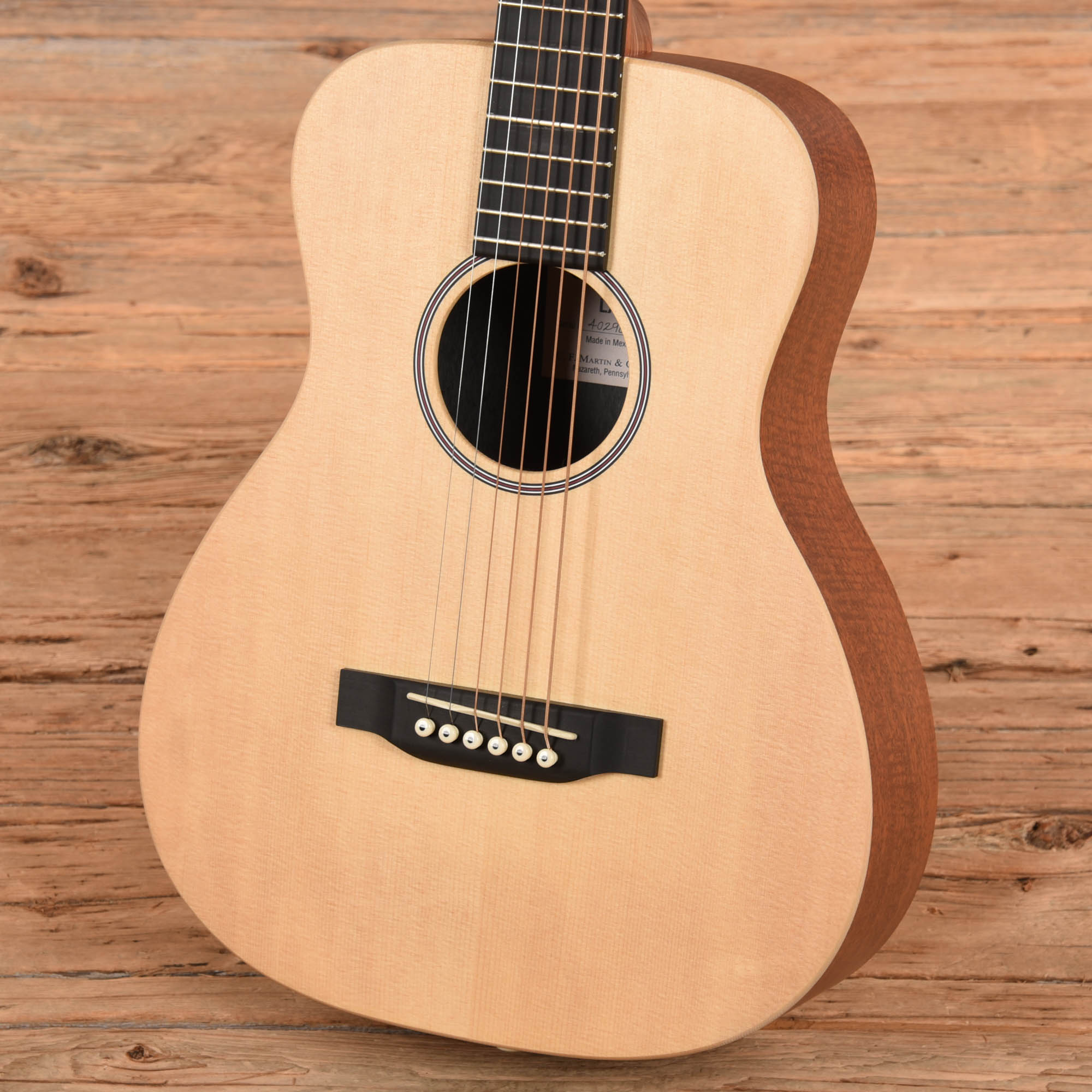 Martin LX1 Little Martin Solid Sitka Spruce/Mahgaony HPL LEFTY Natural