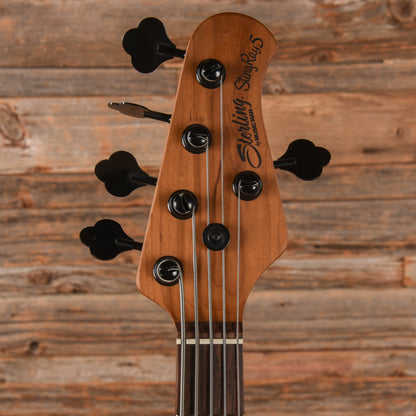 Sterling by Music Man StingRay Ray35HH Poplar Burl Amber