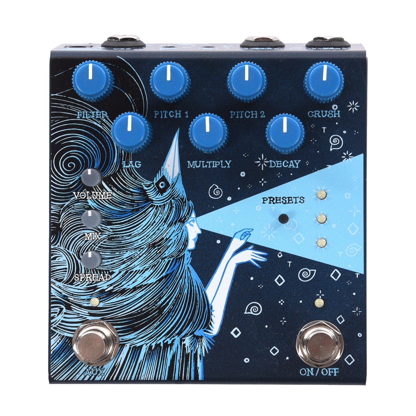 Old Blood Noise Endeavors Dark Star v3 Stereo Soundscape Reverb Pedal Blue