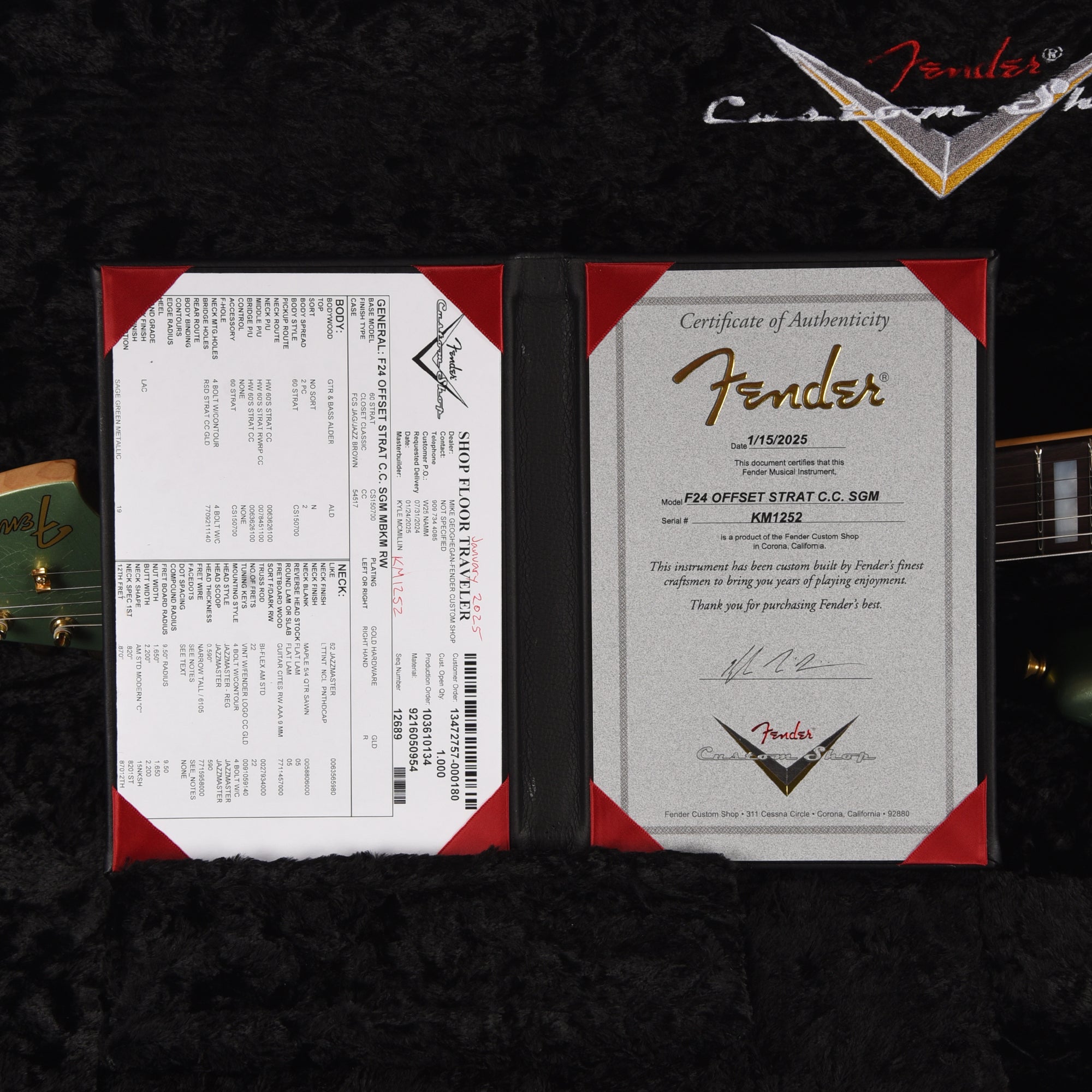 Fender Custom Shop Offset Stratocaster Deluxe Closet Classic Sage Green Metallic Master Built by Kyle McMillin