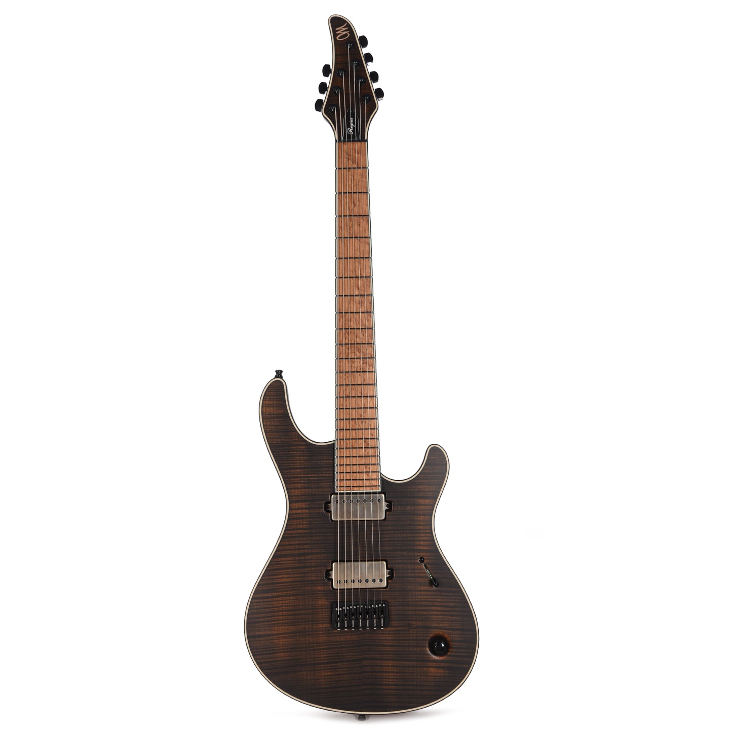 Mayones Regius 7 Baritone Flamed Maple/Swamp Ash Antique Black