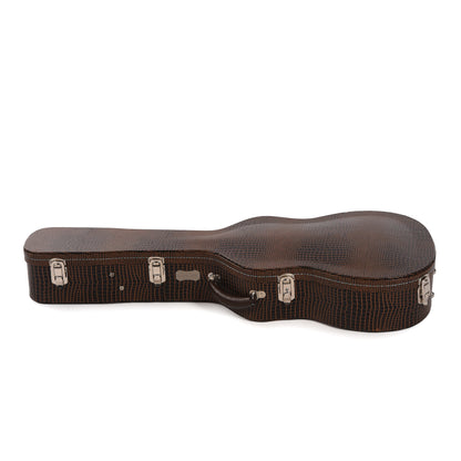 Cedar Creek 615 OM Hardshell Case Tipped Alligator w/Teal Stitching