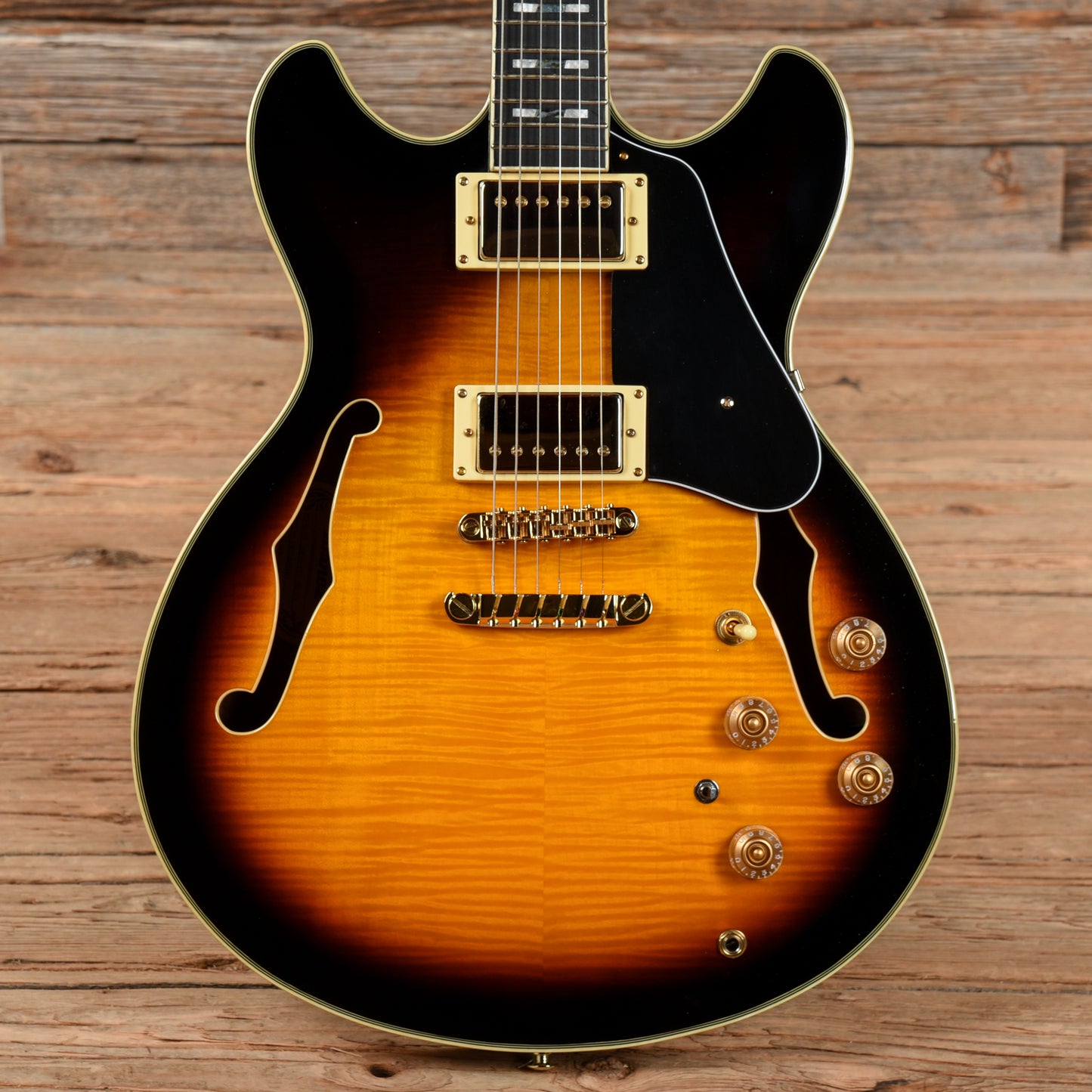 Ibanez JSM10-VYS John Scofield Signature Hollowbody Vintage Yellow Sunburst 2023