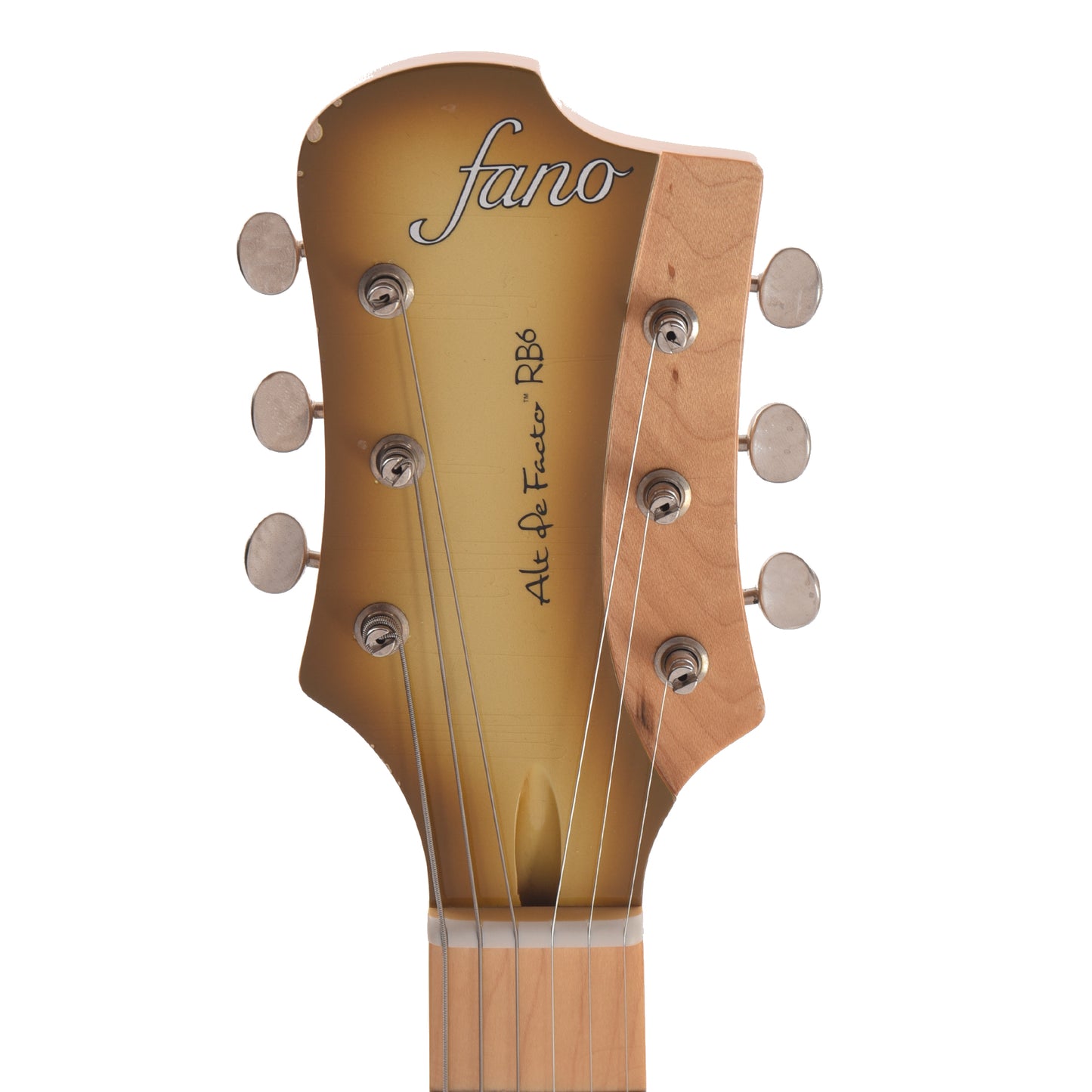 Fano Alt de Facto RB6 Antigua Burst Light Distress w/Mojo Pickups & Stainless Steel Frets