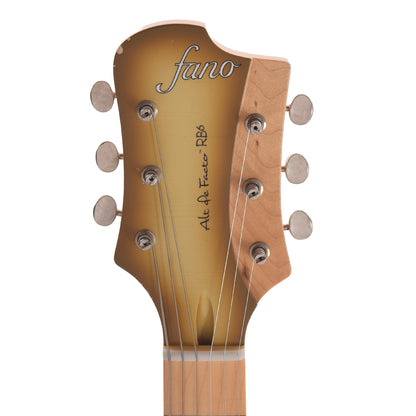 Fano Alt de Facto RB6 Antigua Burst Light Distress w/Mojo Pickups & Stainless Steel Frets