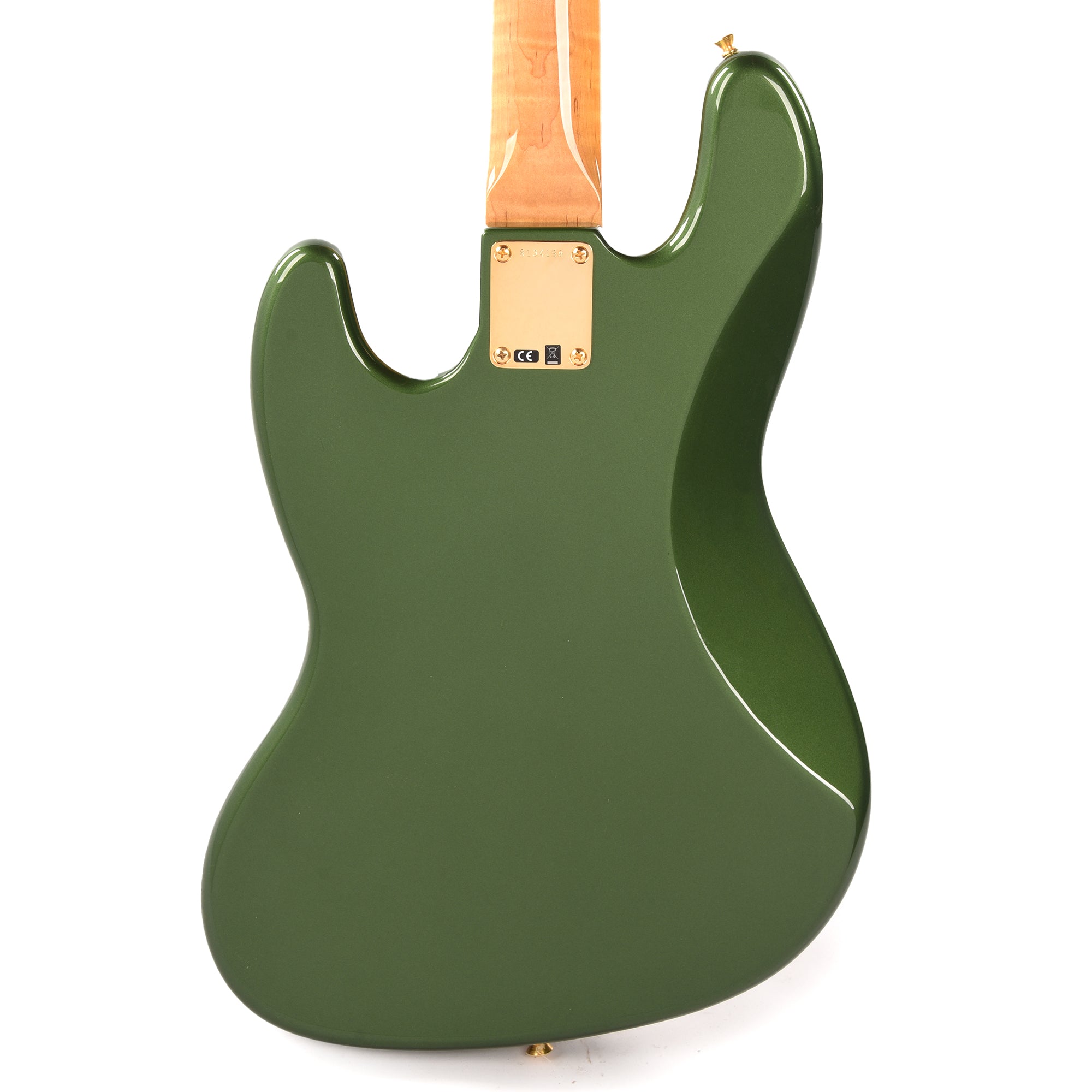 Fender Custom Shop 1960 Jazz Bass NOS Cadillac Green w/Painted Headcap, AAA Flame Maple Neck, & Gold Hardware