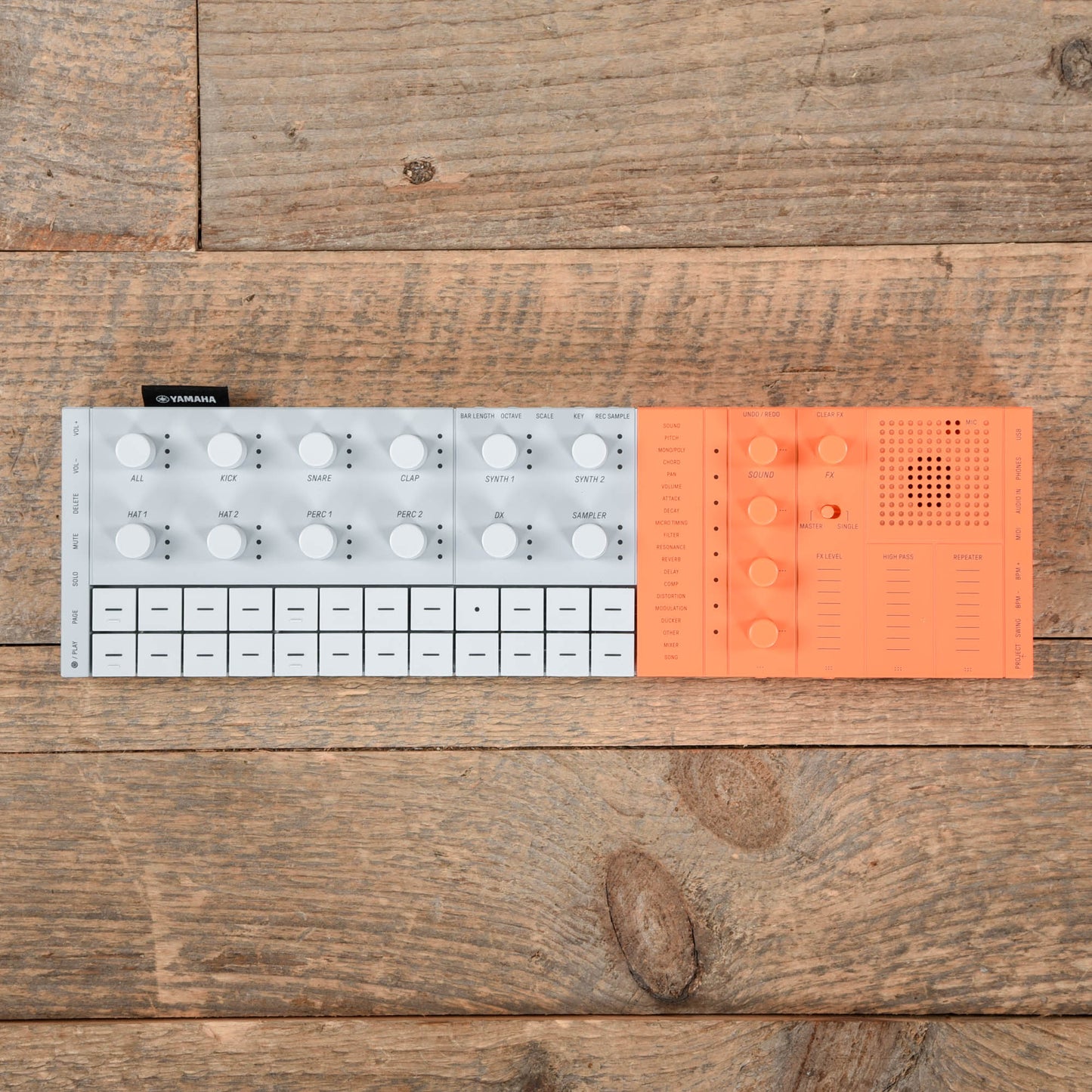 Yamaha SEQTRAK Orange and White Portable Synthesizer & Production Studio