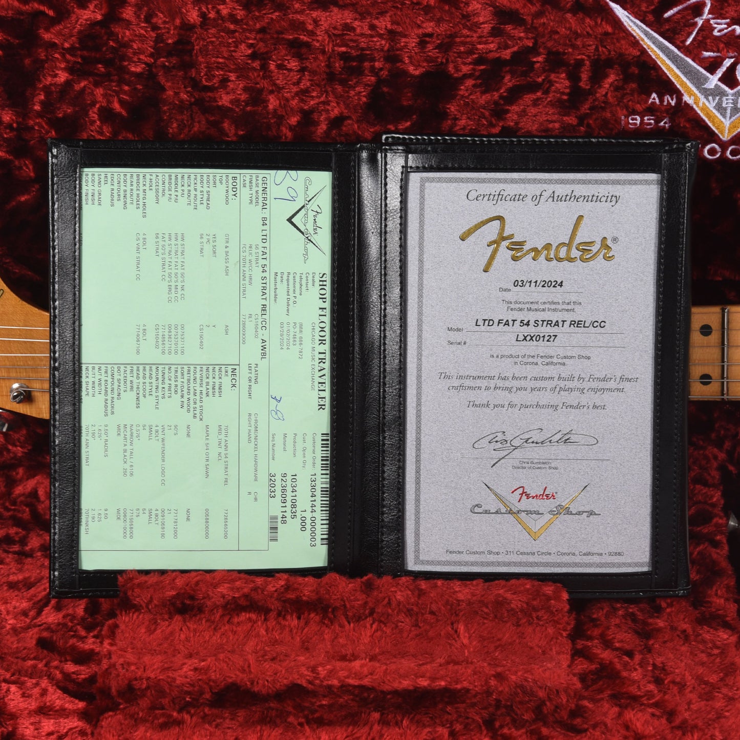 Fender Custom Shop Limited Edition Fat '54 Stratocaster Relic with Closet Classic Hardware Aged White Blonde