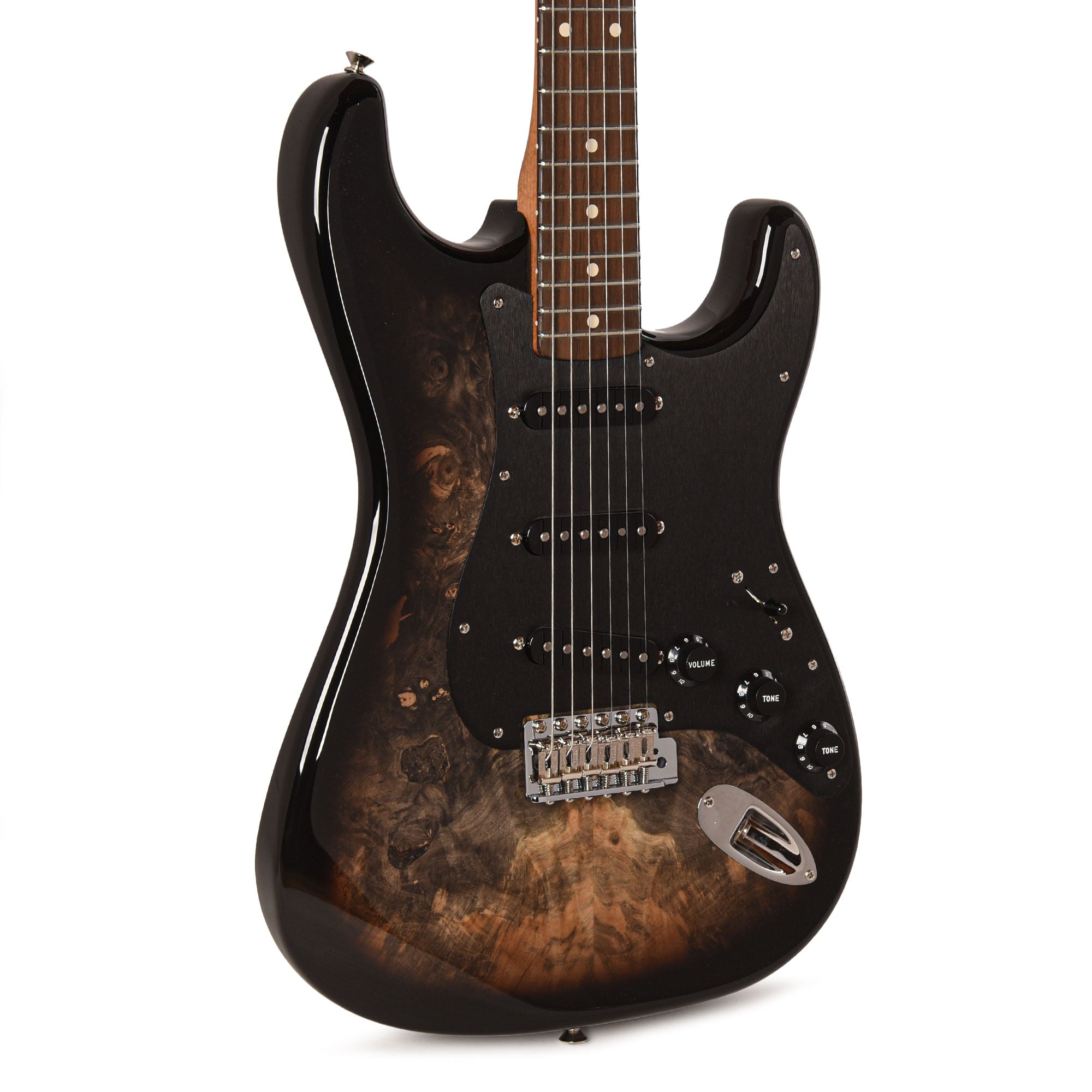 Fender Custom Shop 1960s Stratocaster Buckeye Burl Top Light Transparent Ebony Burst NOS Brazilian Rosewood Fingerboard Master Built by Dennis Galuszka w/Josefina Hand Wound Pickups