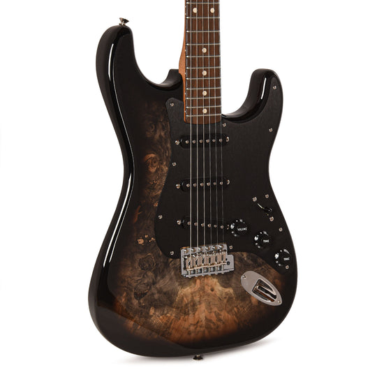 Fender Custom Shop 1960s Stratocaster Buckeye Burl Top Light Transparent Ebony Burst NOS Brazilian Rosewood Fingerboard Master Built by Dennis Galuszka w/Josefina Hand Wound Pickups