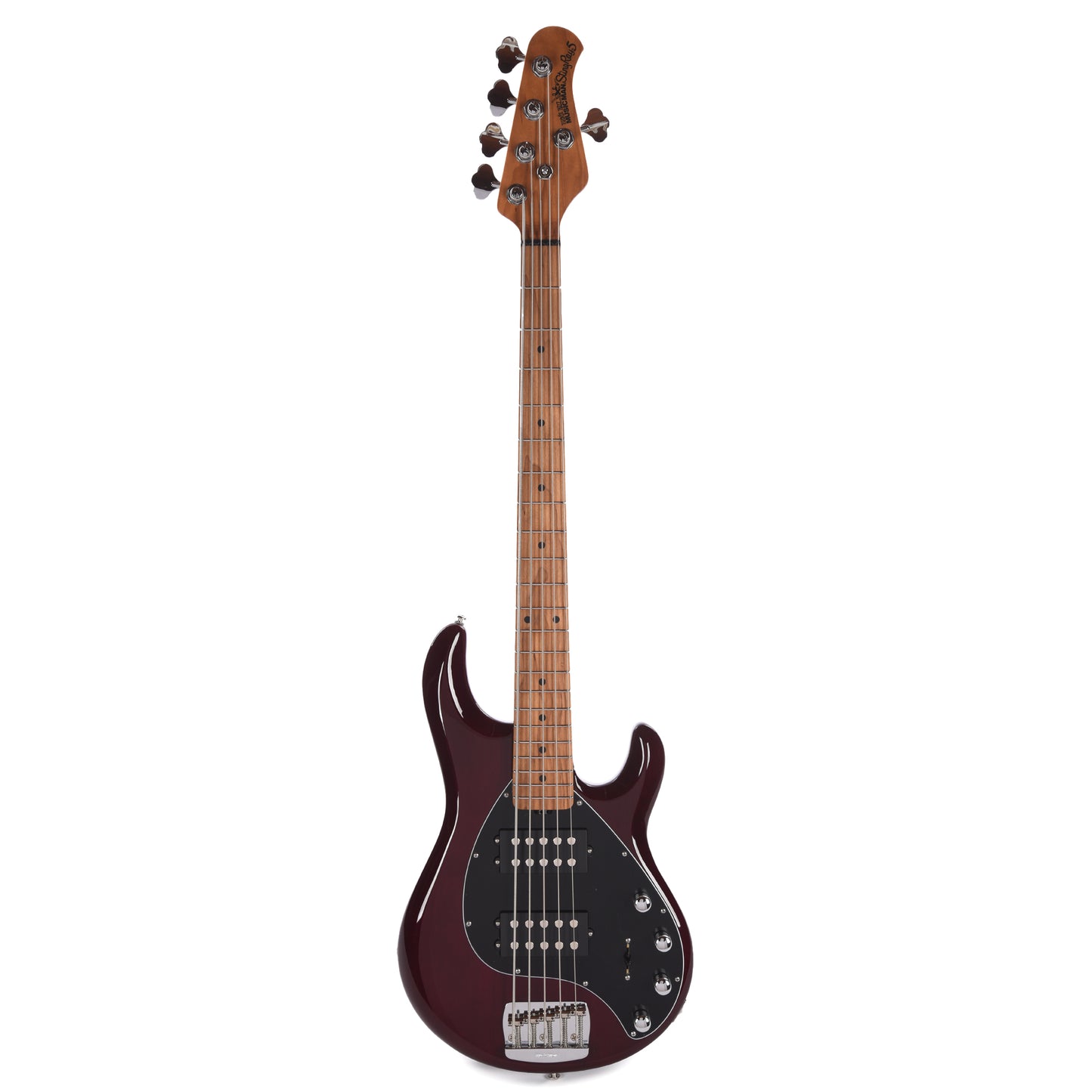 Music Man StingRay Special 5 HH Translucent Oxblood w/ Roasted Maple Neck