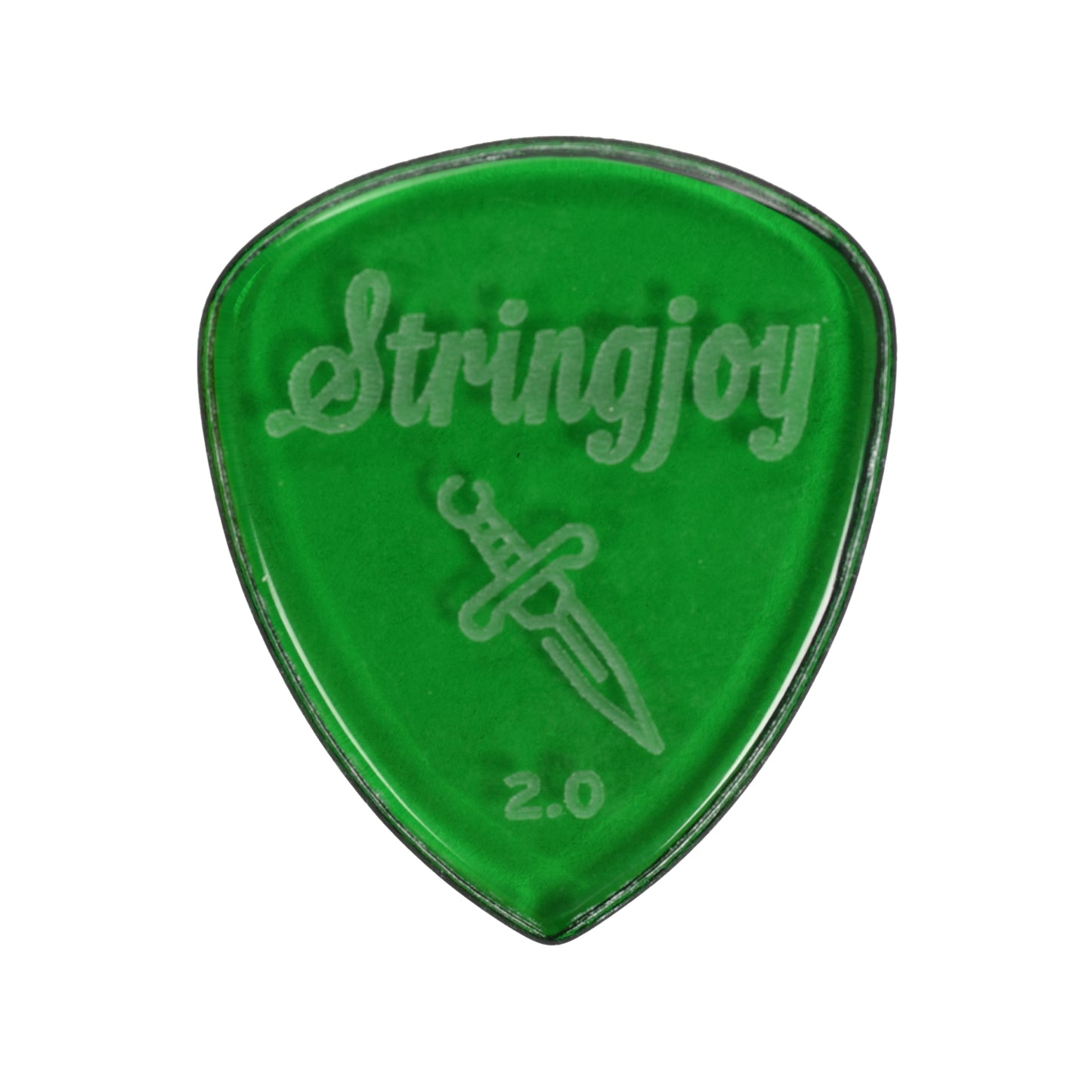 Stringjoy 2.0mm Dagger Acrylic Picks 2-Pack