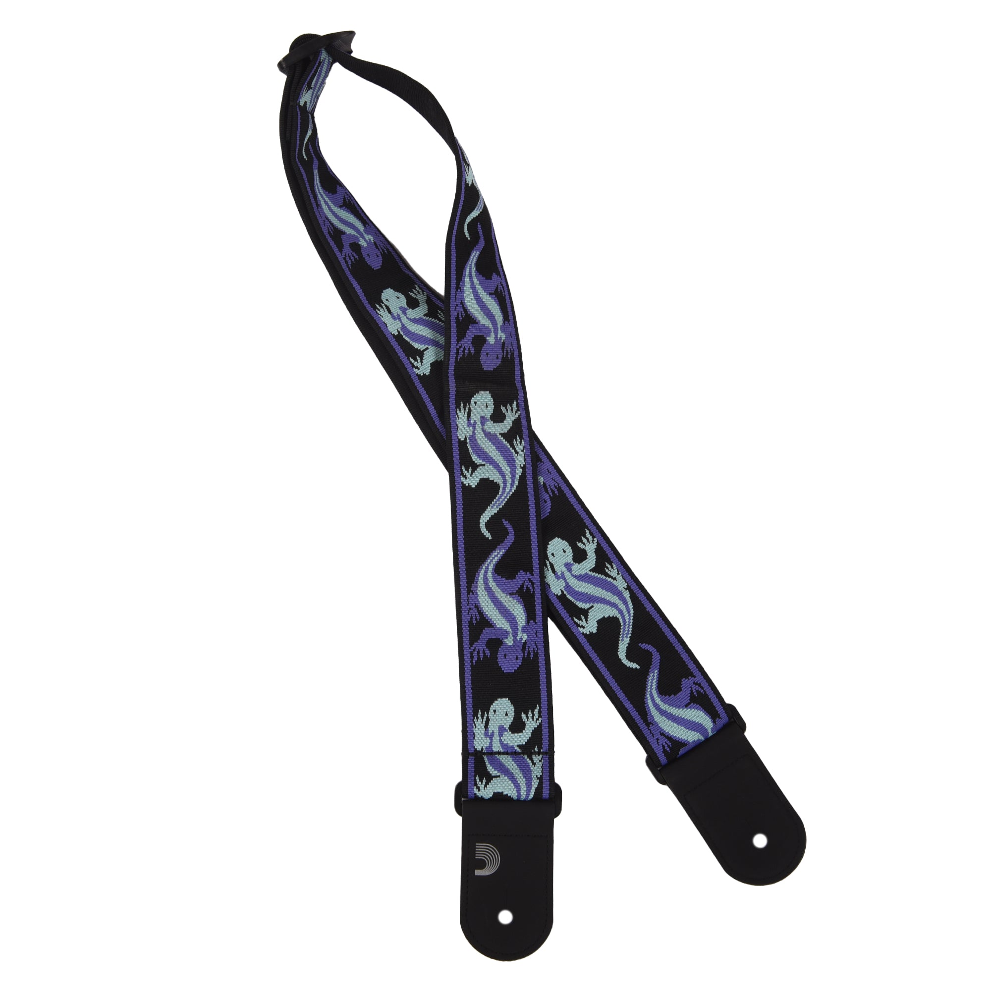 D'Addario Vintage Planet Waves Lizards Guitar Strap Green/Blue