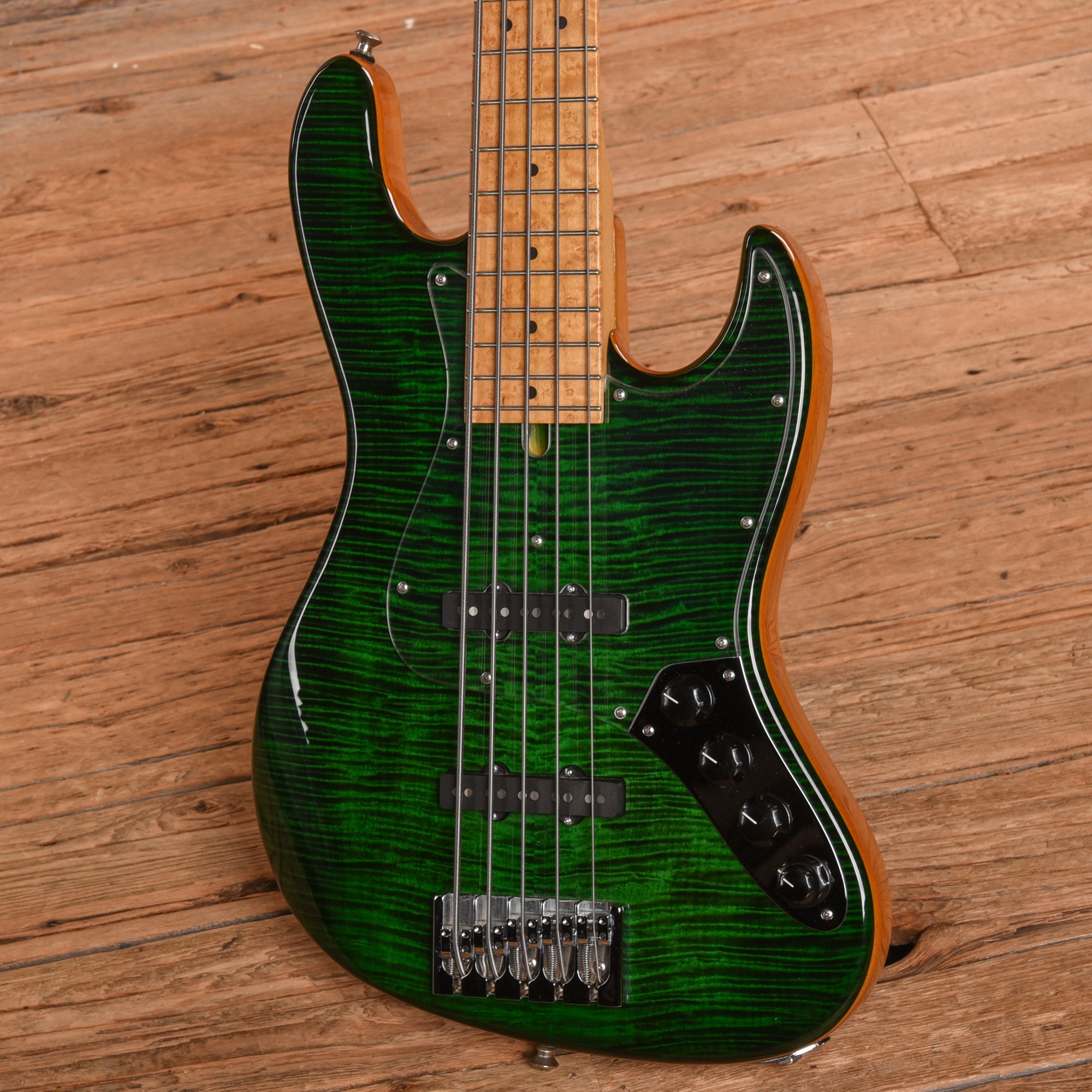Mike Lull M5V Flame Maple Transparent Green 2017