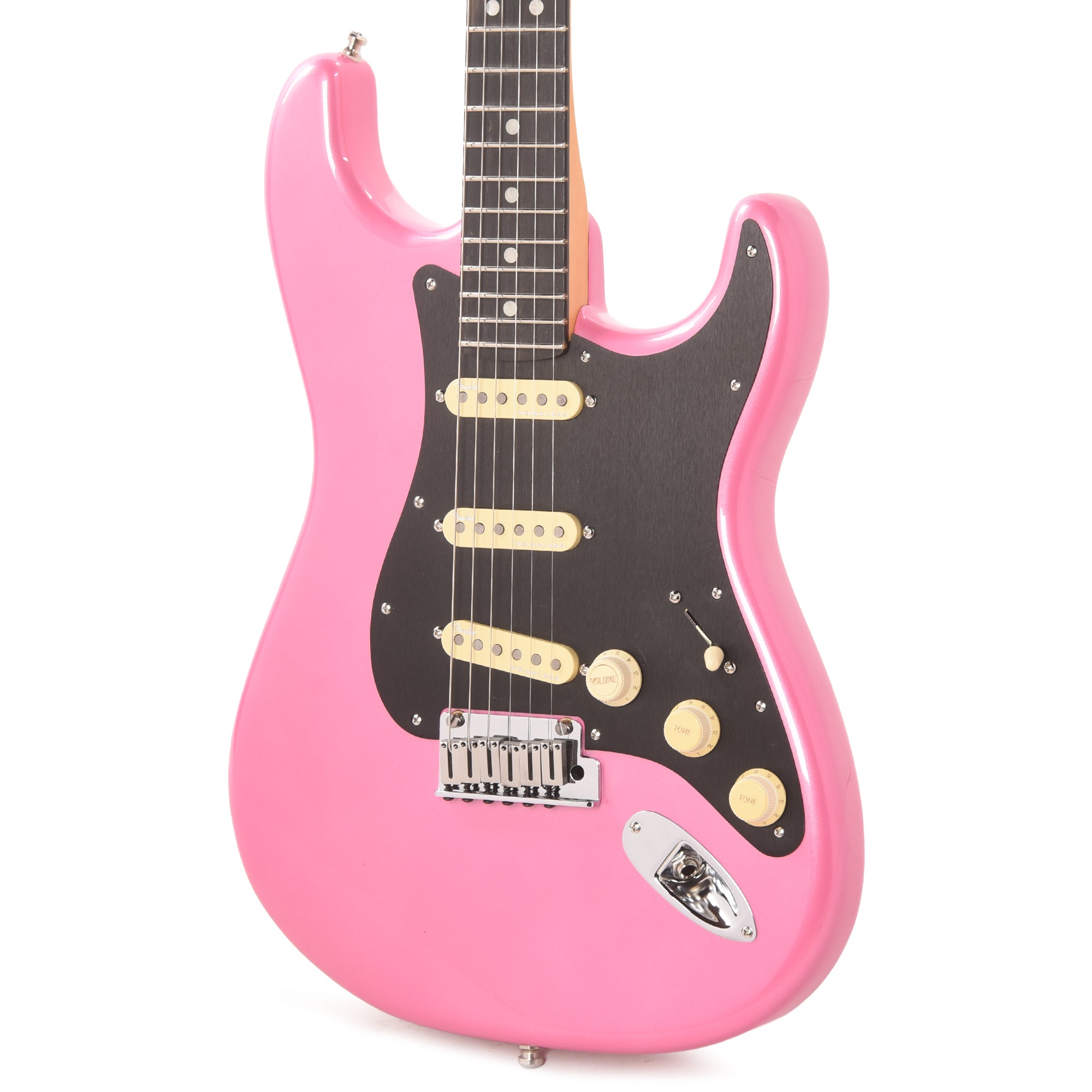 Fender American Ultra Stratocaster Bubble Gum Metallic w/Ebony Fingerboard & Anodized Black Pickguard