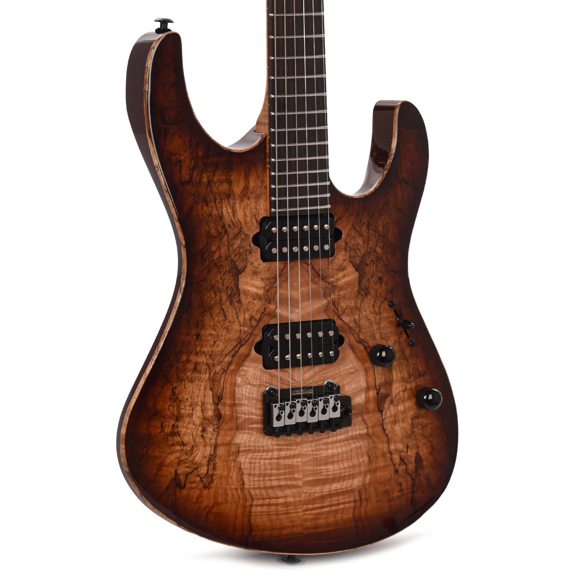 Suhr Custom Modern Brown Burst w/CME-Selected Spalt Maple Top